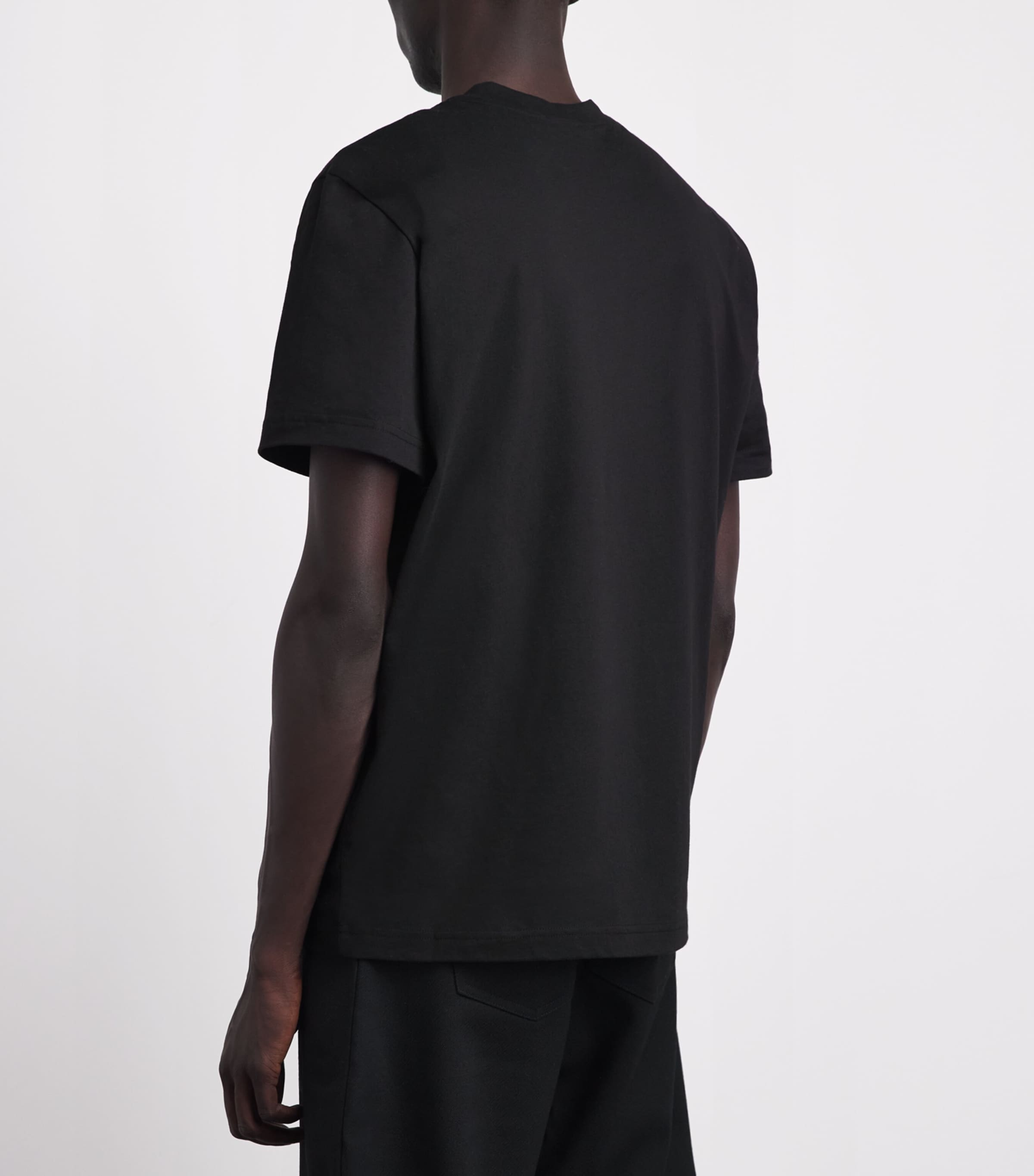 Moncler Mens Cotton Logo-Patch T-Shirt Image 5
