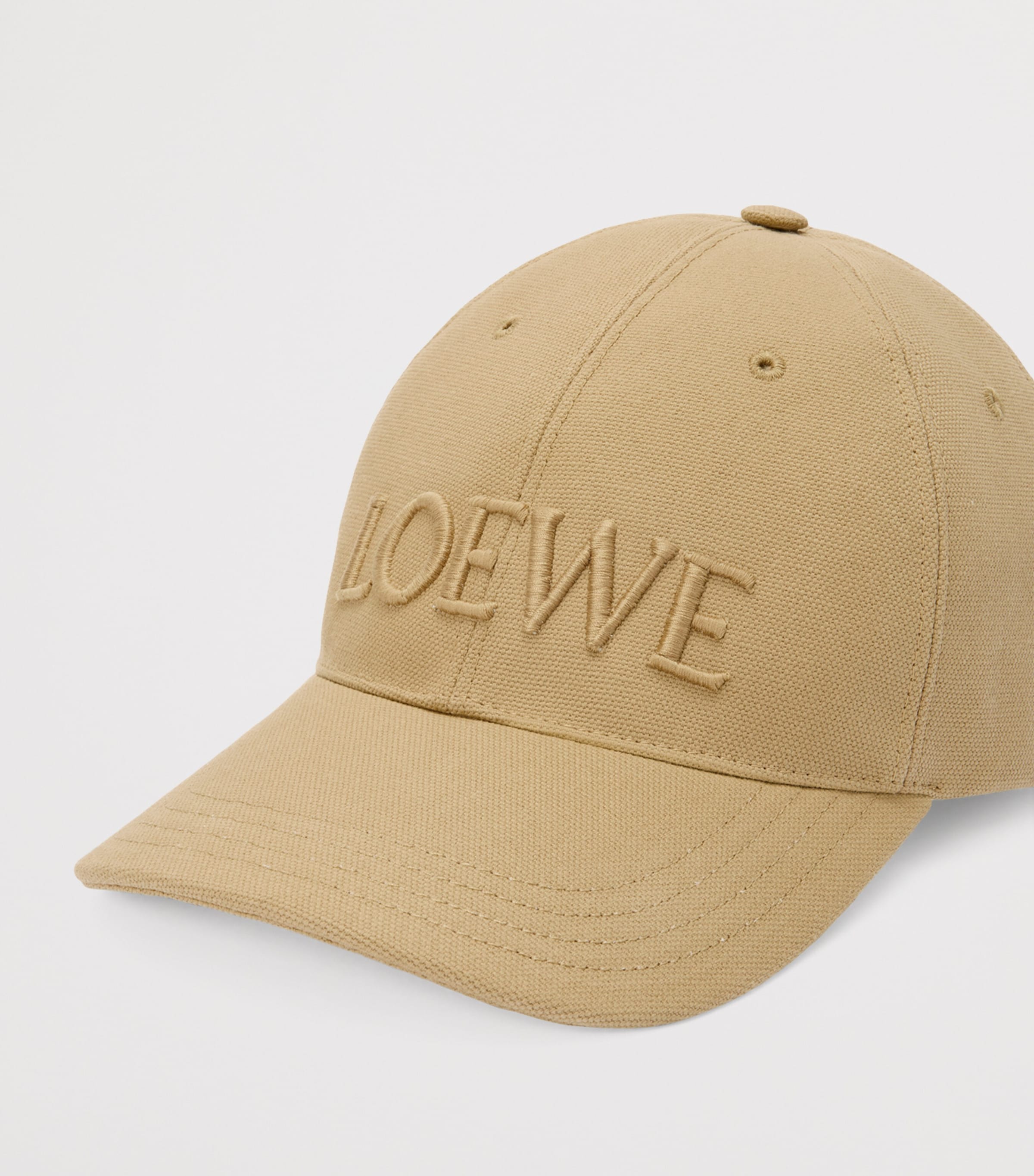 LOEWE x Paula's Ibiza Canvas Logo Baseball Cap Sand Image 4
