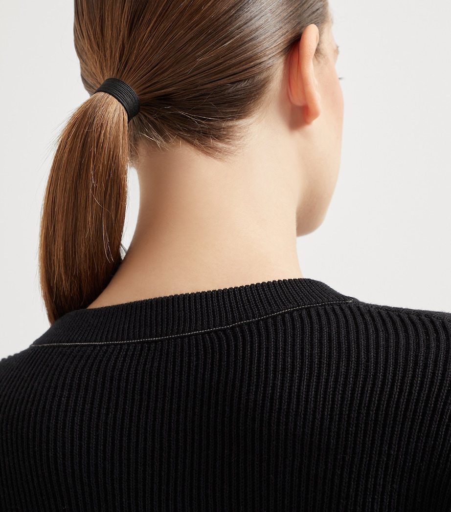 Cotton Monili-Trim Sweater C101 Image 6