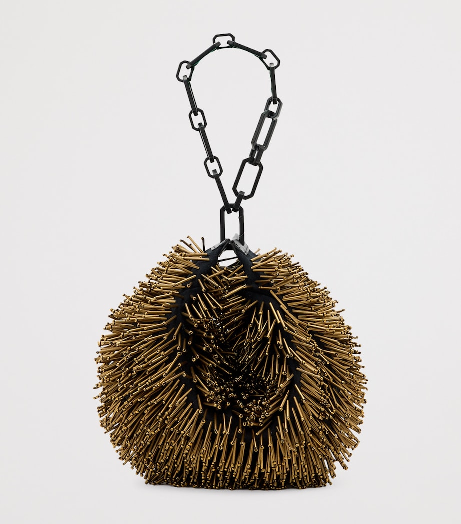 Embellished Madea Shoulder Bag WARM BRASS/BLACK Image 4