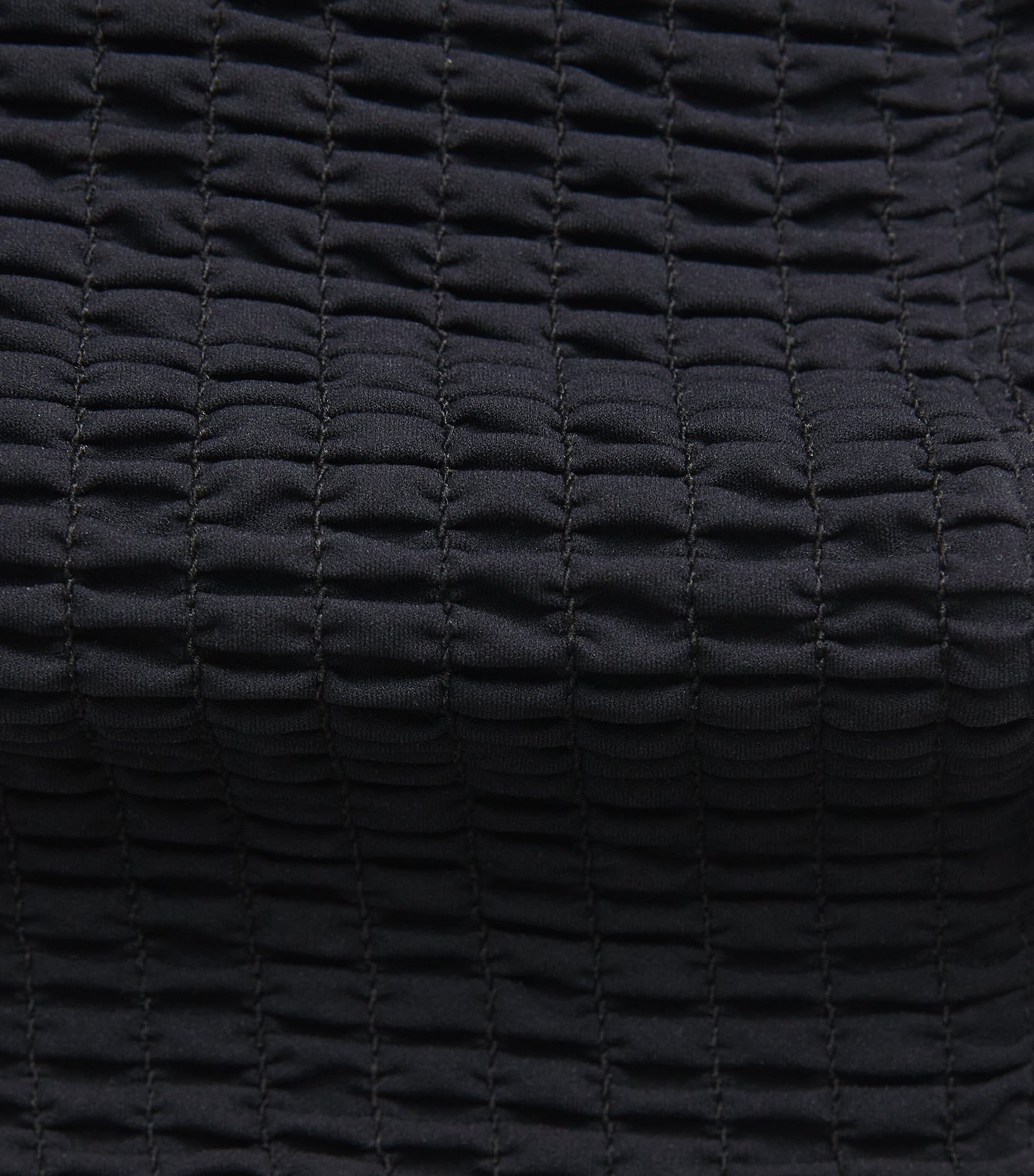 Smocked Marseille Bikini Top NOIR Image 4