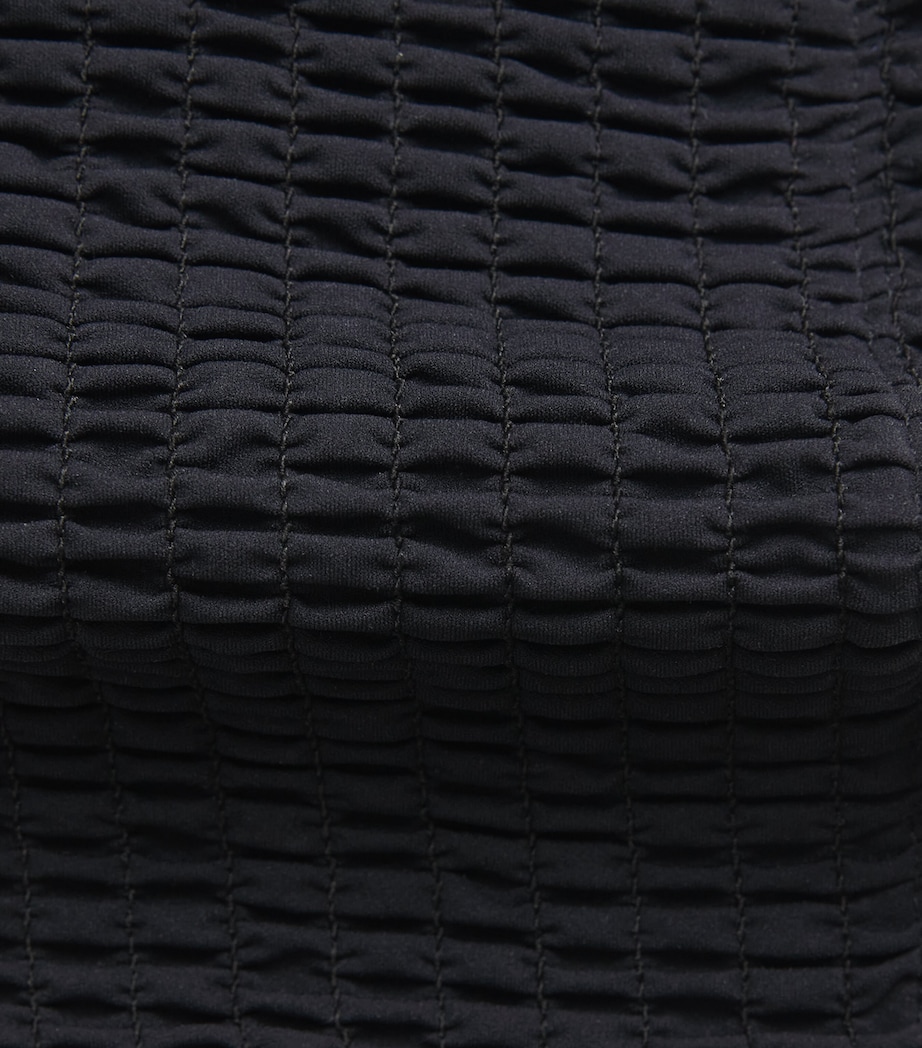 Smocked Marseille Bikini Top NOIR Image 4