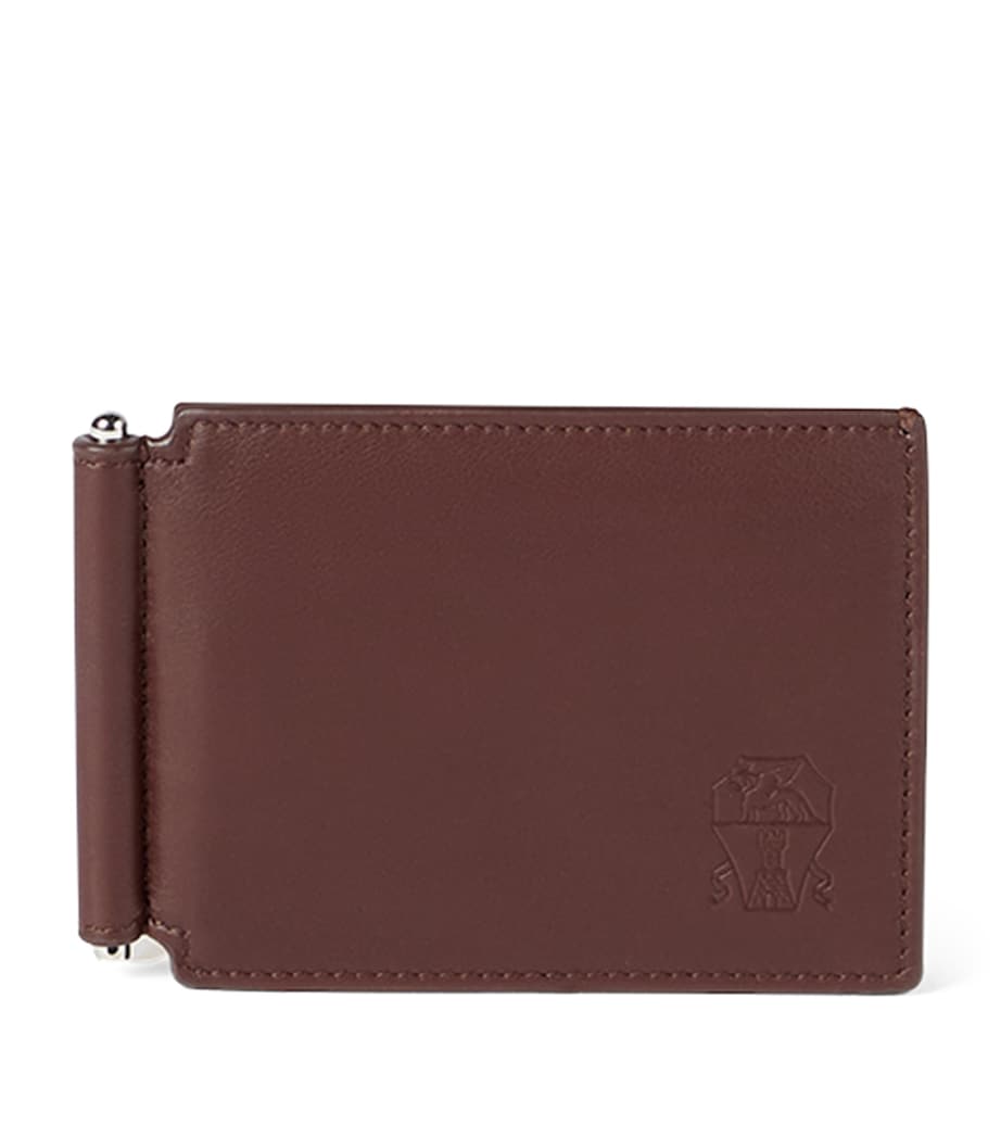 Brunello Cucinelli Leather Money Clip Wallet Image 1