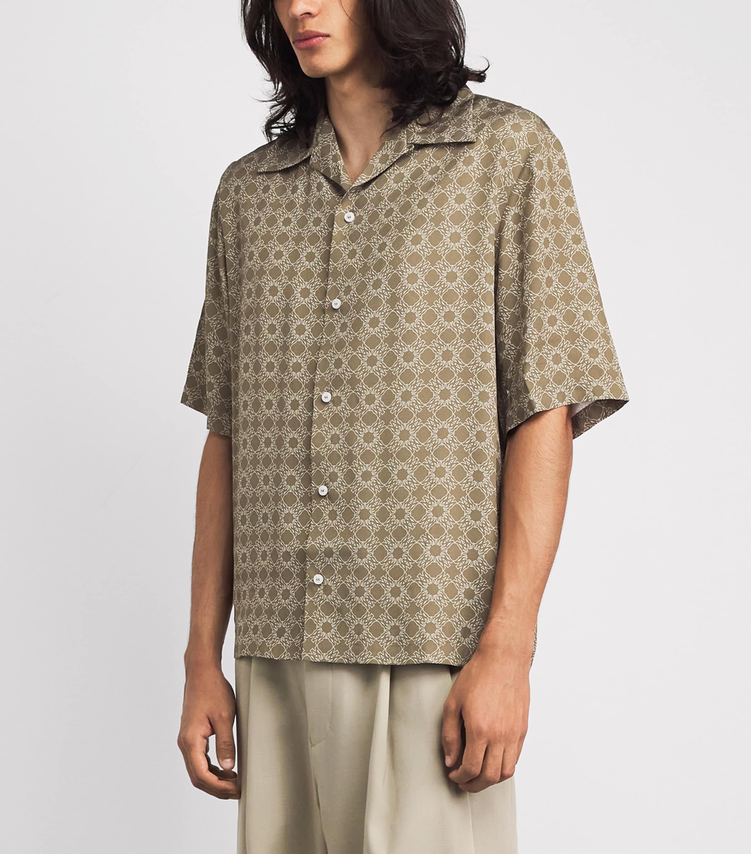 AMIRI Mens MA Quad Short-Sleeve Shirt Thyme Image 4