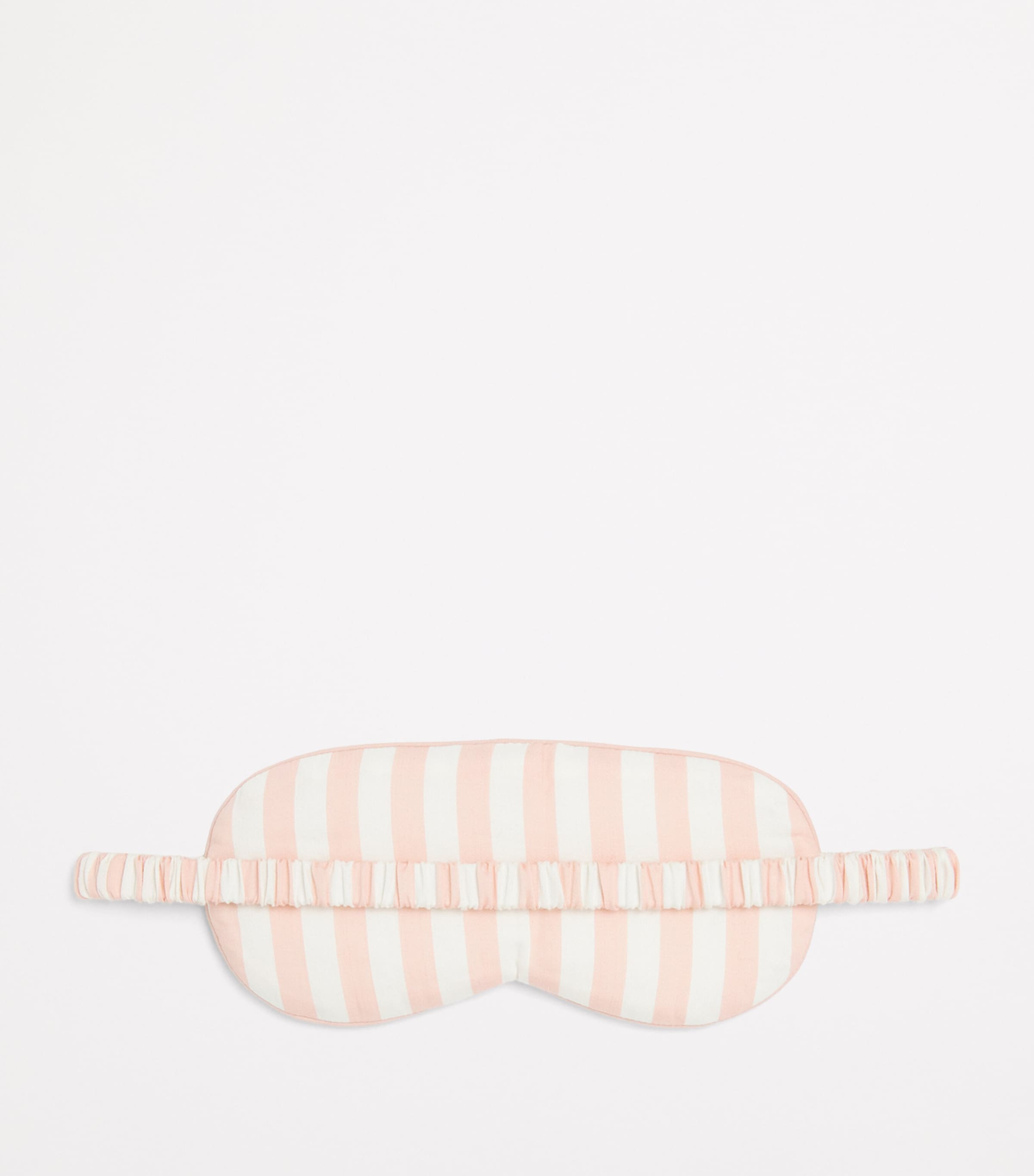 Cotton Stripe Sleep Mask PINK Image 3