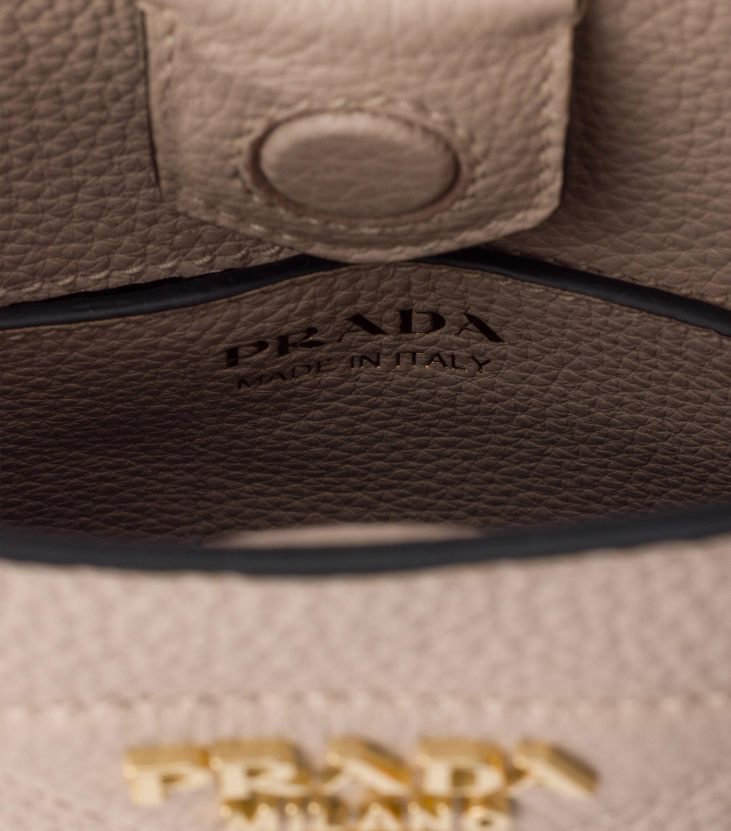 Prada Mini Leather Shoulder Bag Powder Image 8
