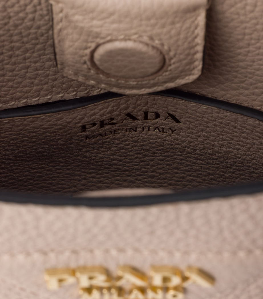 Prada Mini Leather Shoulder Bag Powder Image 8