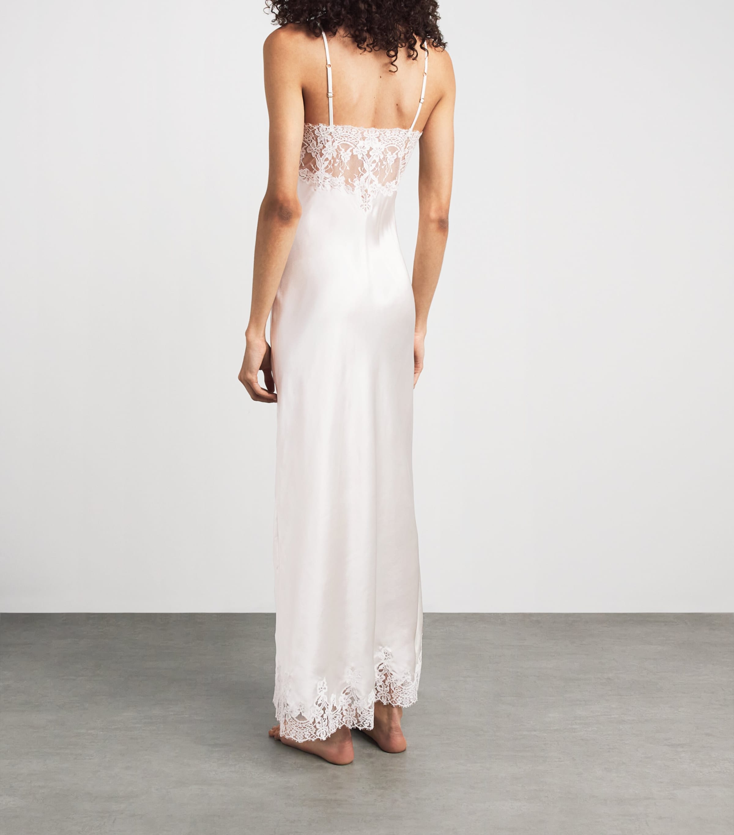 Rosamosario Womens Silk Fatima the Bride Slip Dress White Image 4