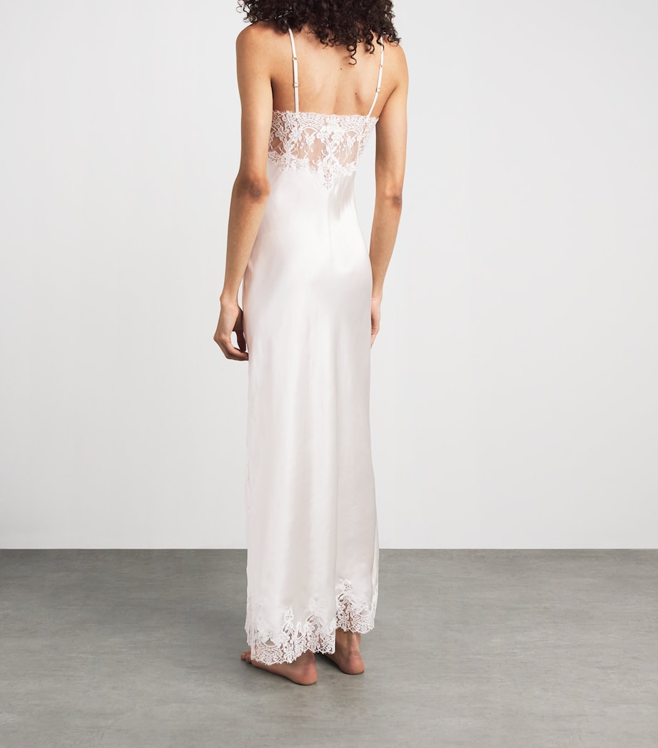 Rosamosario Womens Silk Fatima the Bride Slip Dress White Image 4