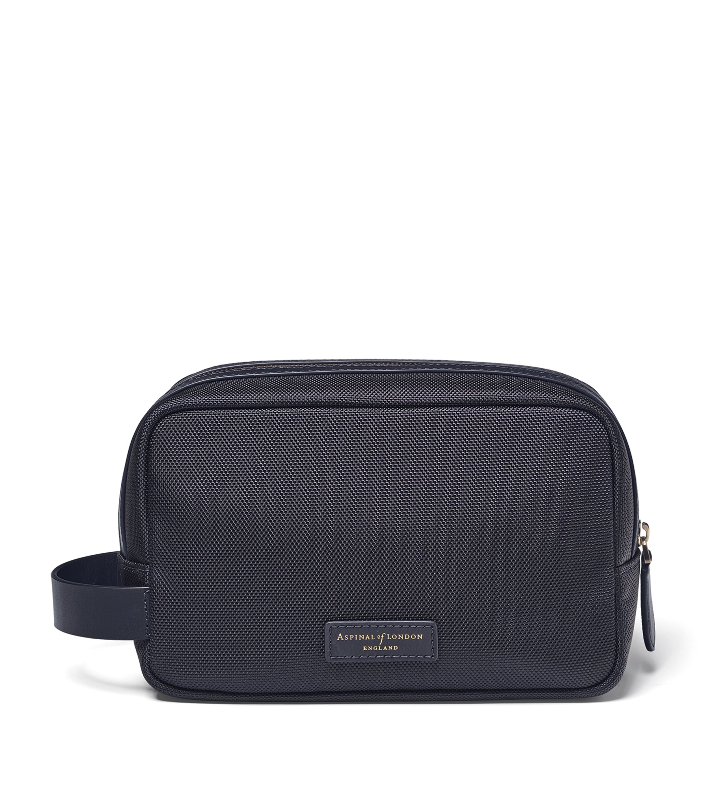Aspinal Of London Logo-Detail Wash Bag Navy Image 2
