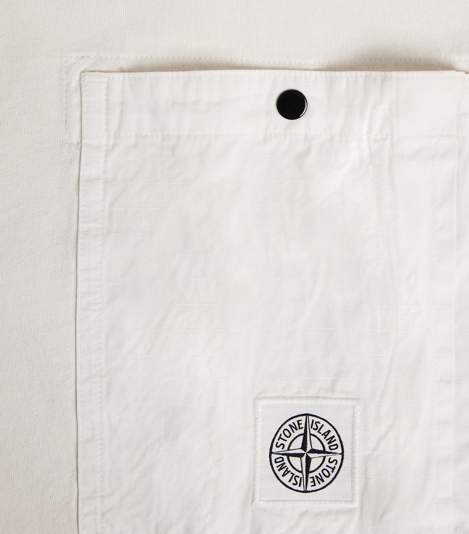 Stone Island Mens Cotton Logo-Pocket T-Shirt Image 6