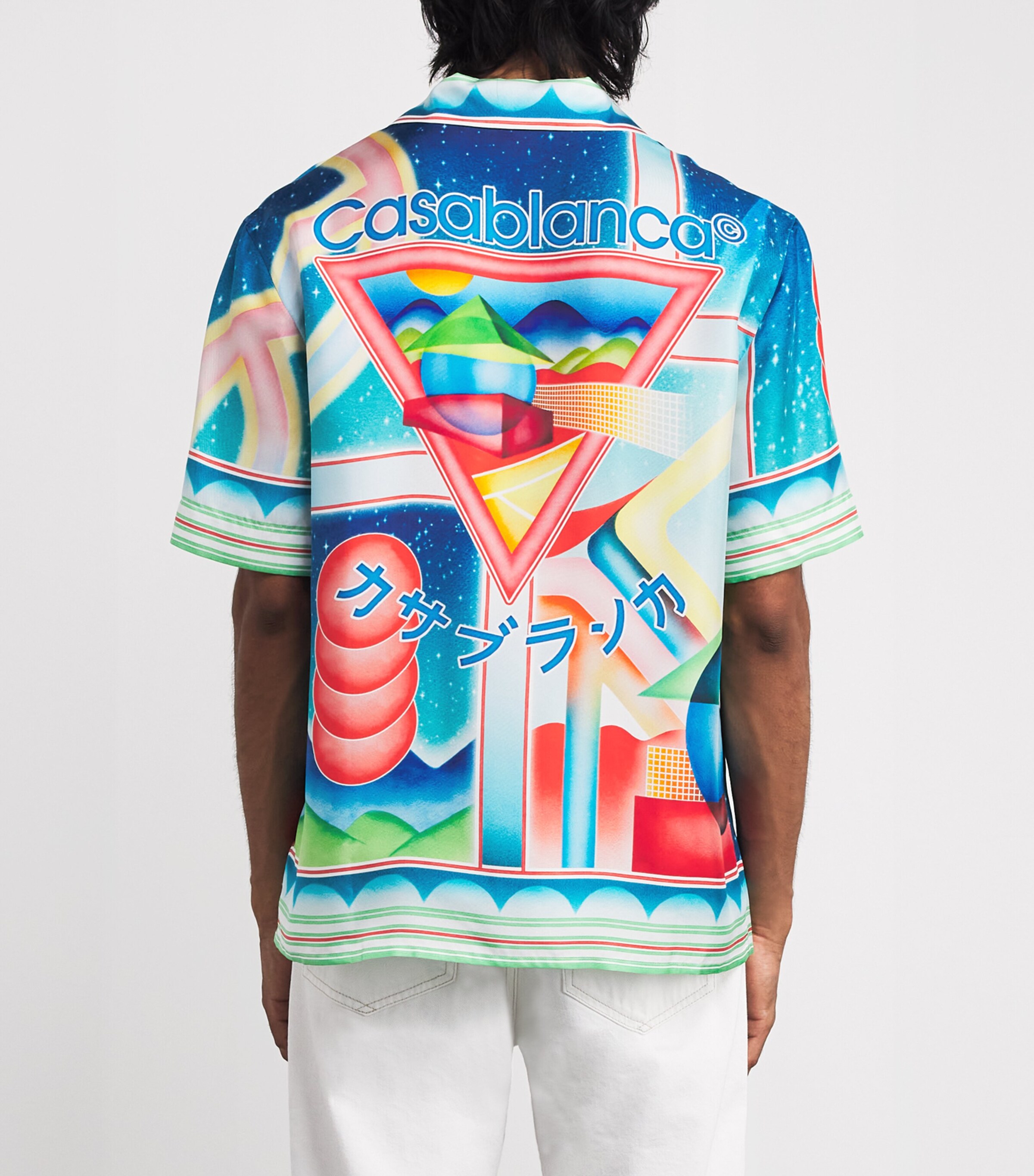 Silk Galaxy Court Print Short-Sleeve Shirt GALAXY COURT Image 4