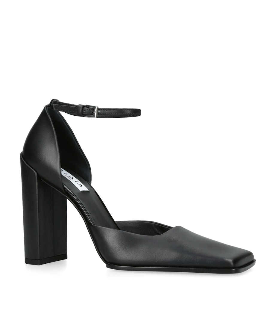 Leather D’Orsay Pumps 90 BLACK Image 3