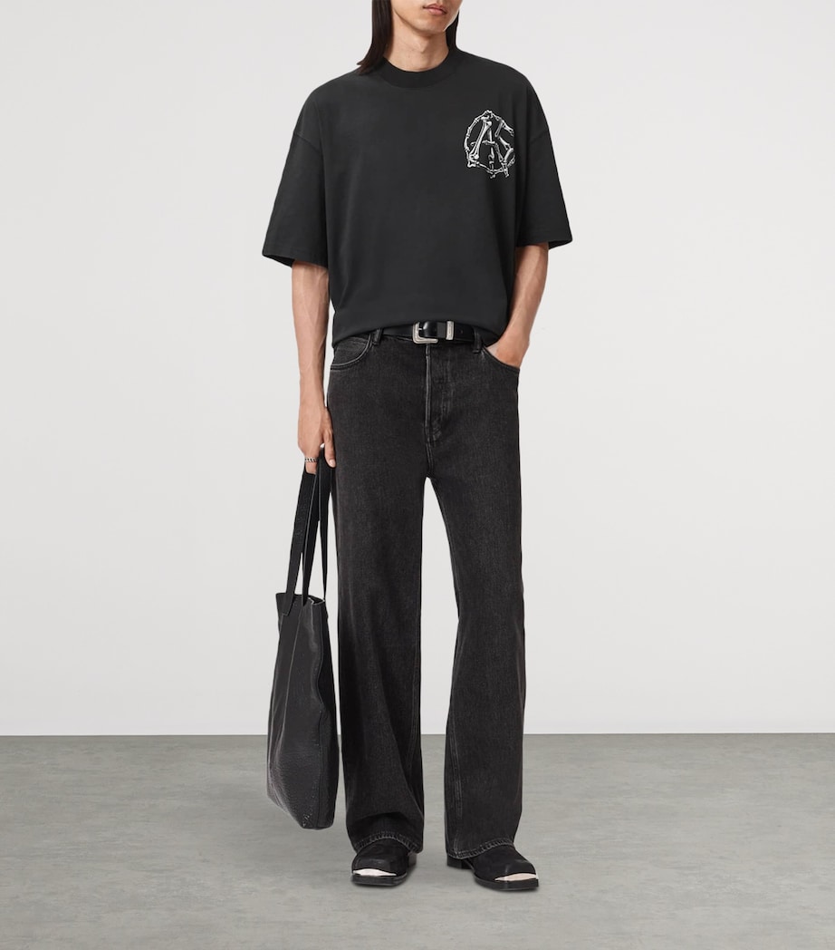 Oversized Organic Cotton Anatomica T-Shirt WASHED BLACK Image 6