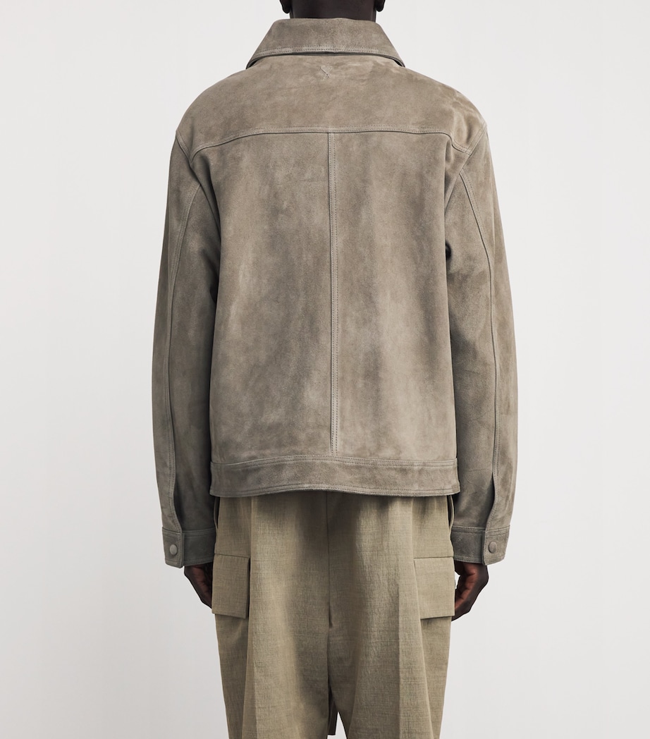 Suede Bomber Jacket CENDRE/0952 Image 4