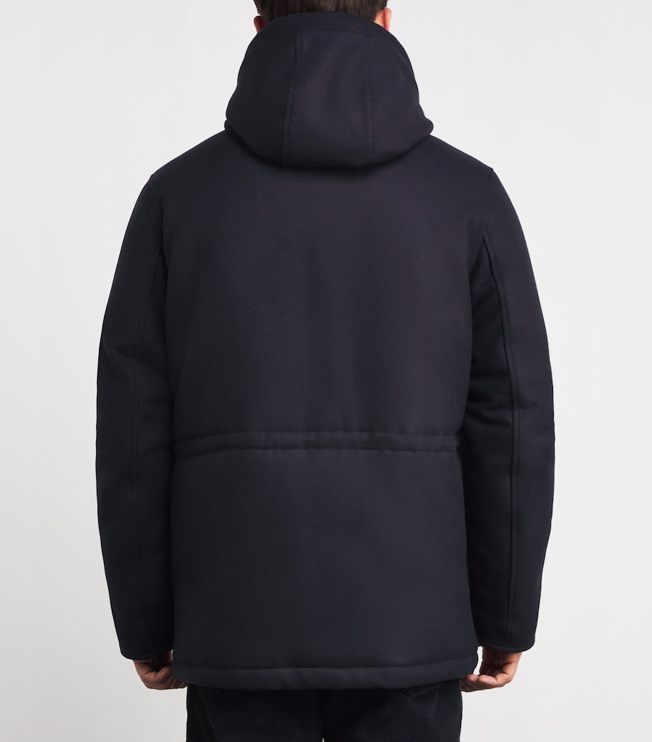 Wool-Cashmere-Blend Padded Parka NAVY BLUE Image 4