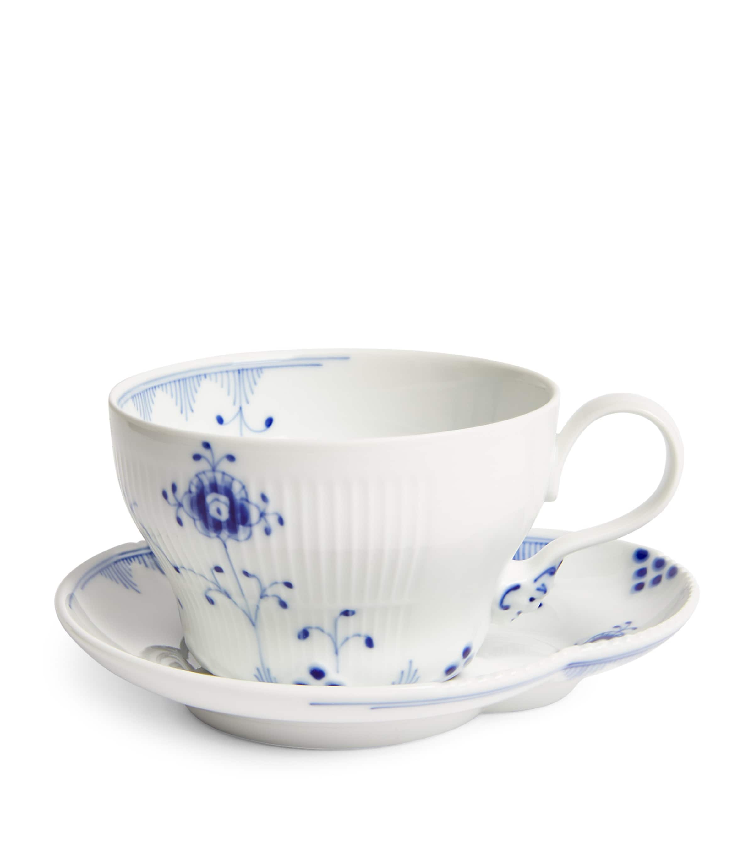 Royal Copenhagen Blue Elements Teacup And Saucer In Blue