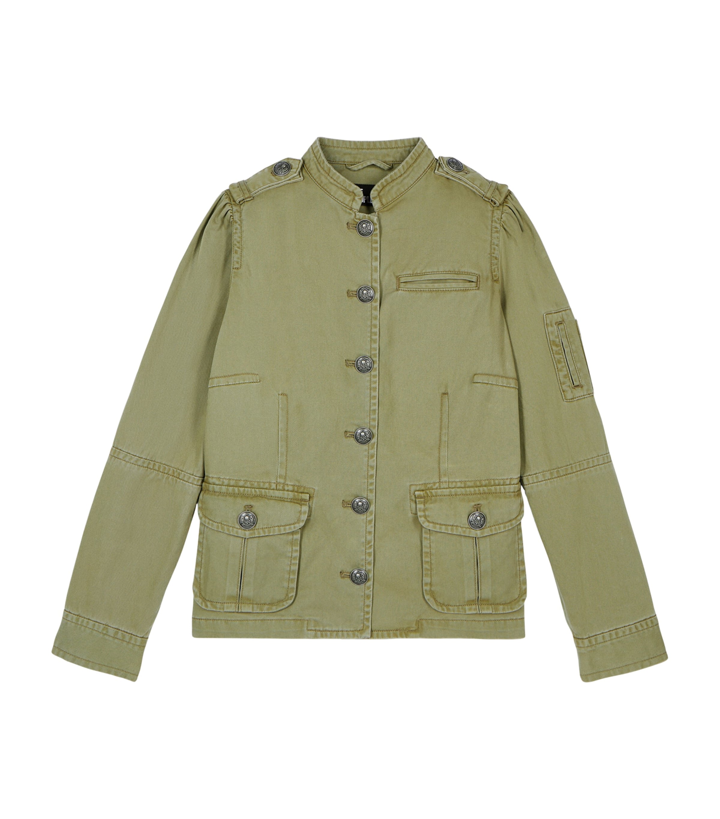 Shop The Kooples Officer-style Field Jacket In Green