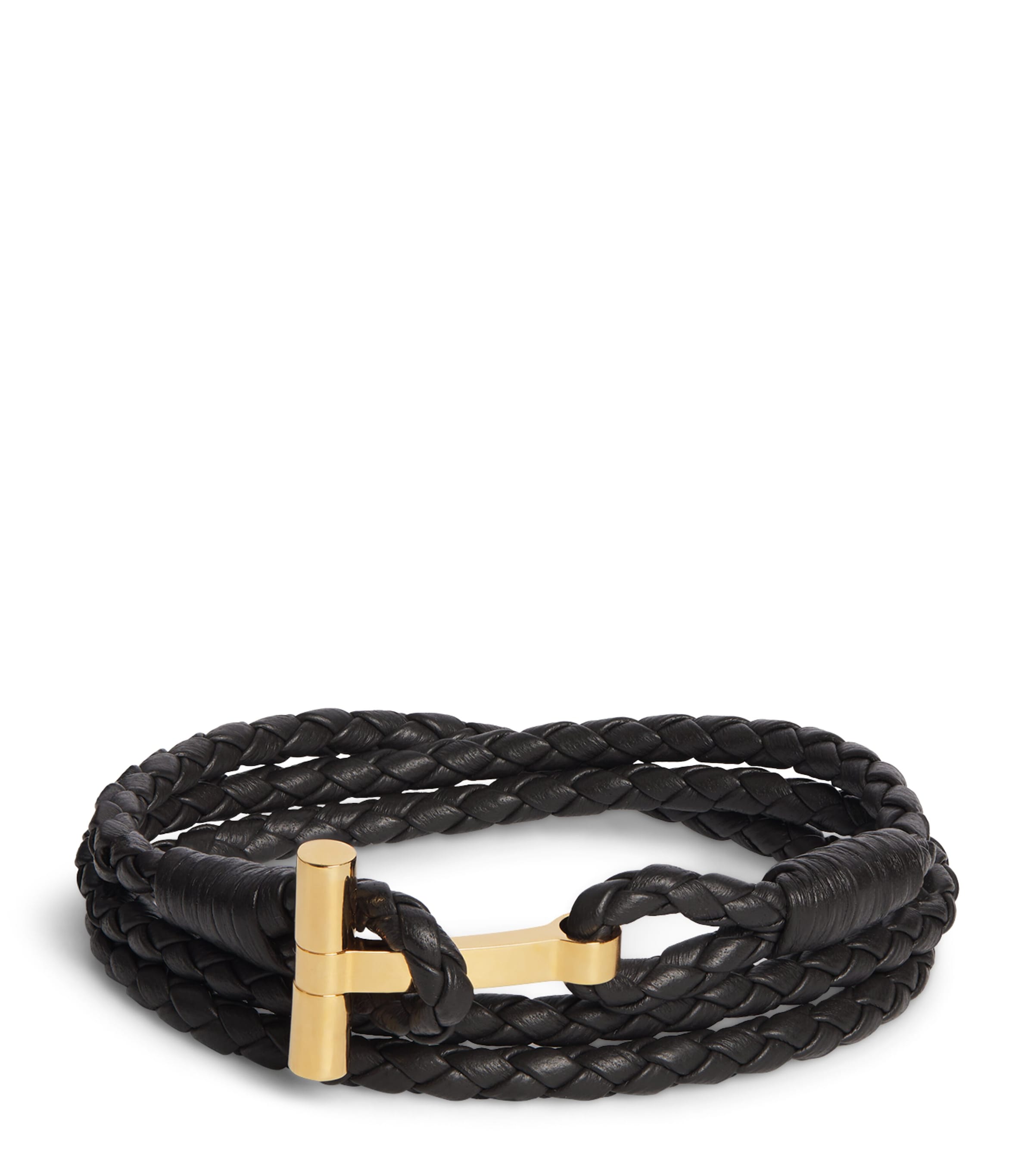 Leather Braided T Bracelet EIR Image 1