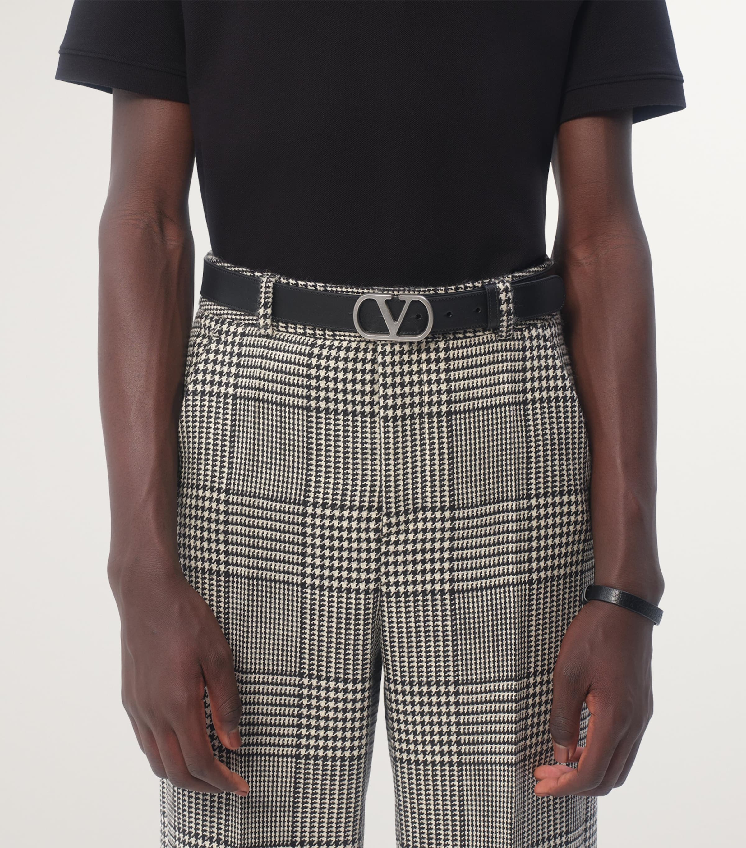 Leather VLogo Signature Belt 0NO Image 3