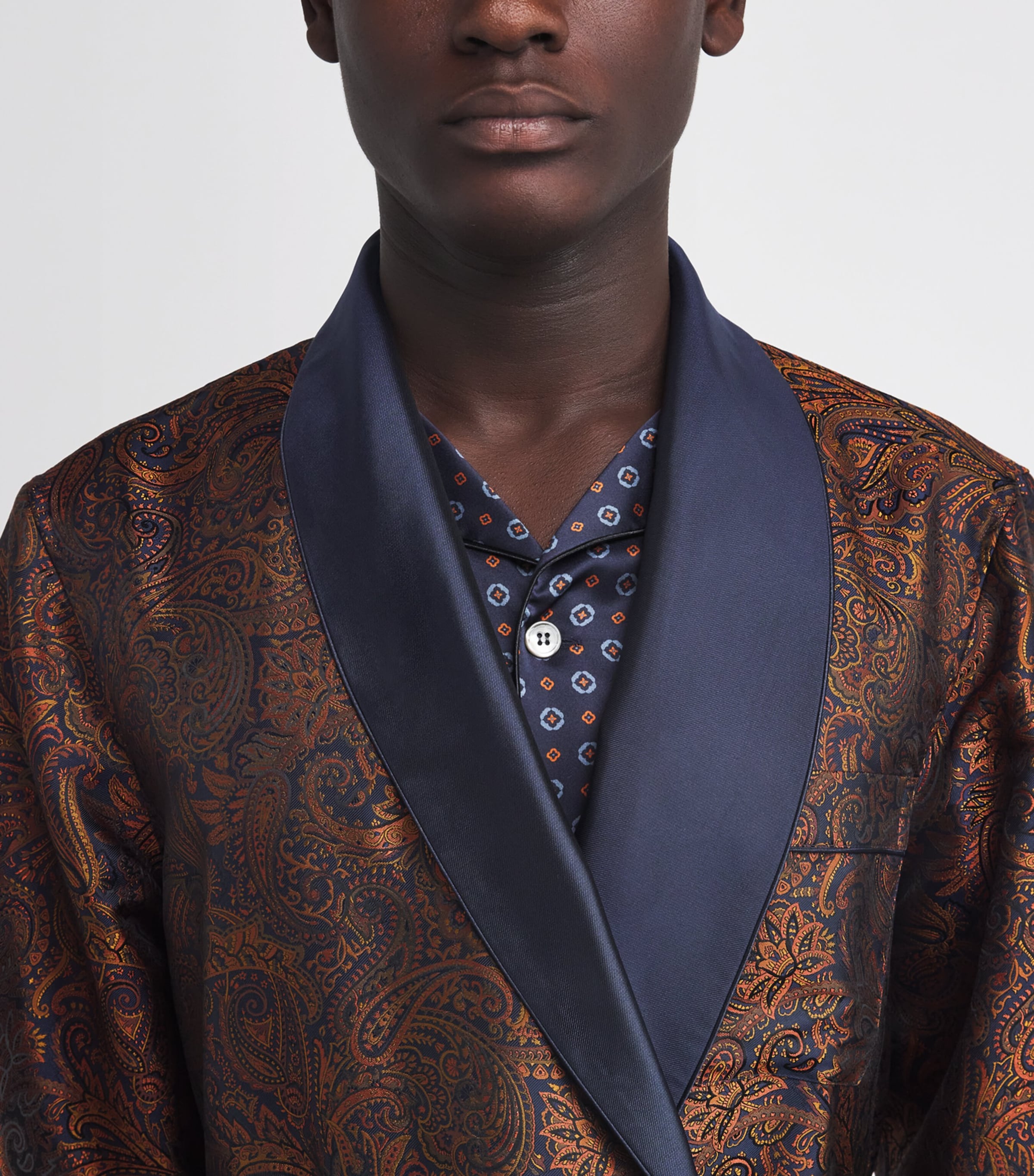 Silk Jacquard Veronia Robe 073NAV Image 6