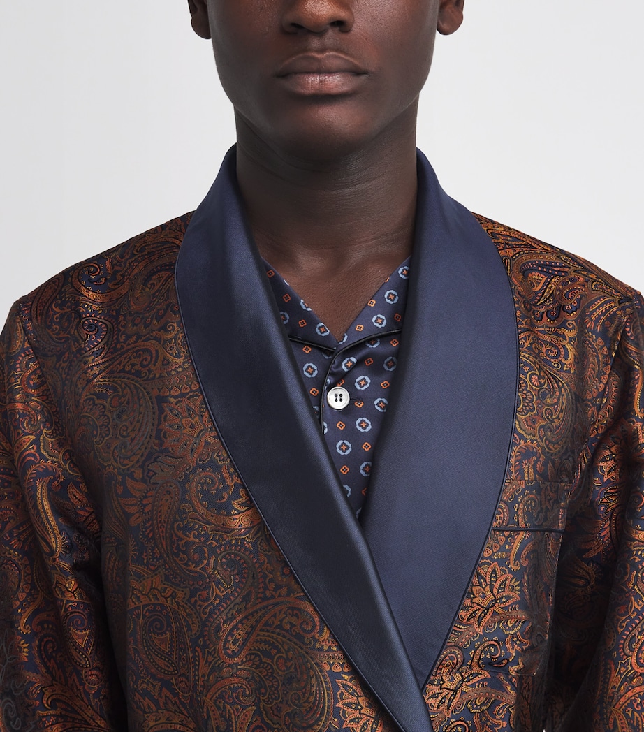 Silk Jacquard Veronia Robe 073NAV Image 6