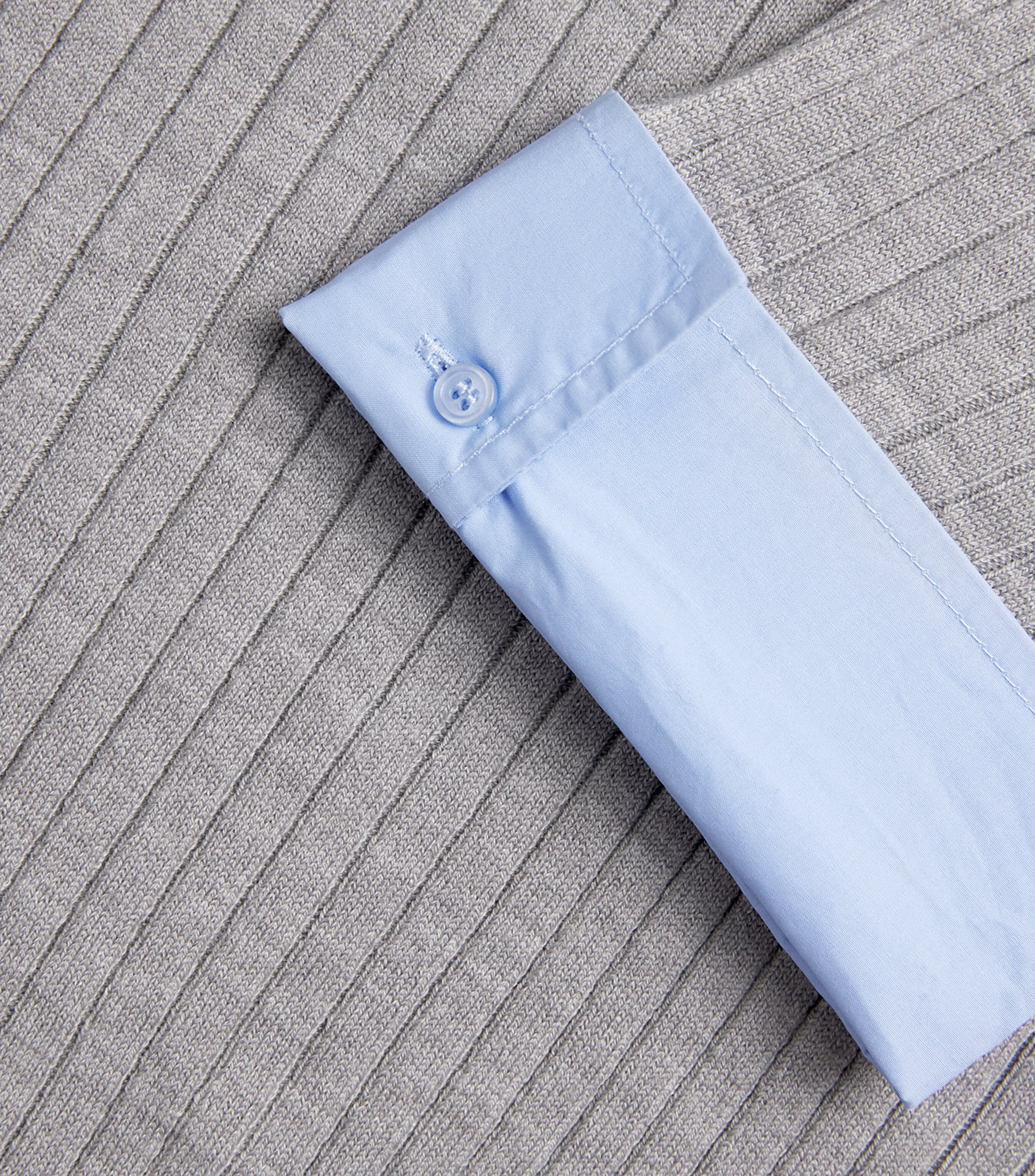 Cuffed Knitted Top GREY Image 5