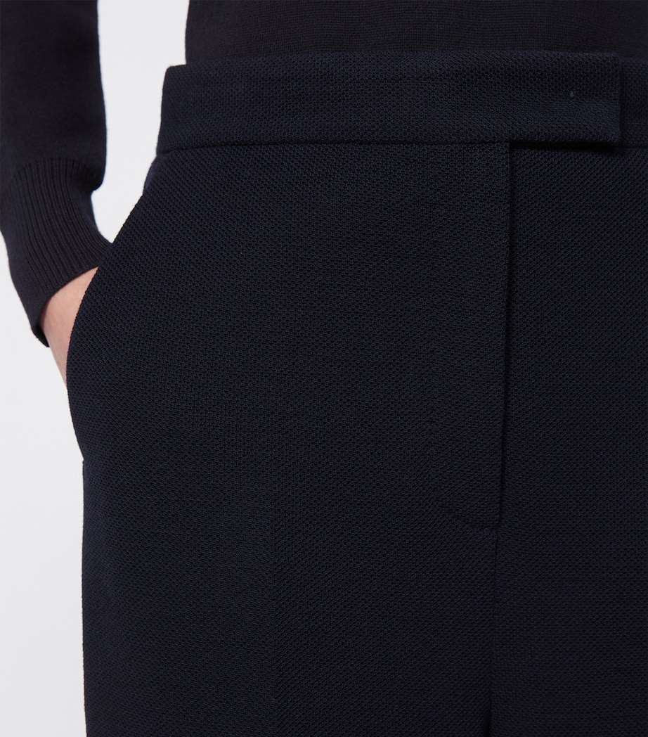 Wool Piqué Wide-Leg Trousers ULTRAMARINE Image 5