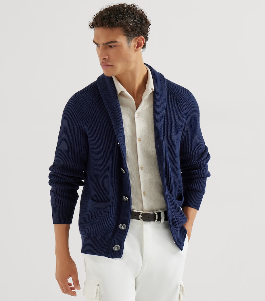 Cotton English Rib Cardigan C2425 Image 3