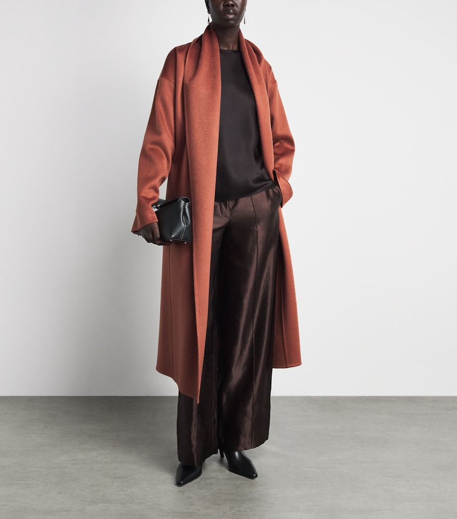 Colombo Womens Cashmere Wrap Coat Porcino Image 2