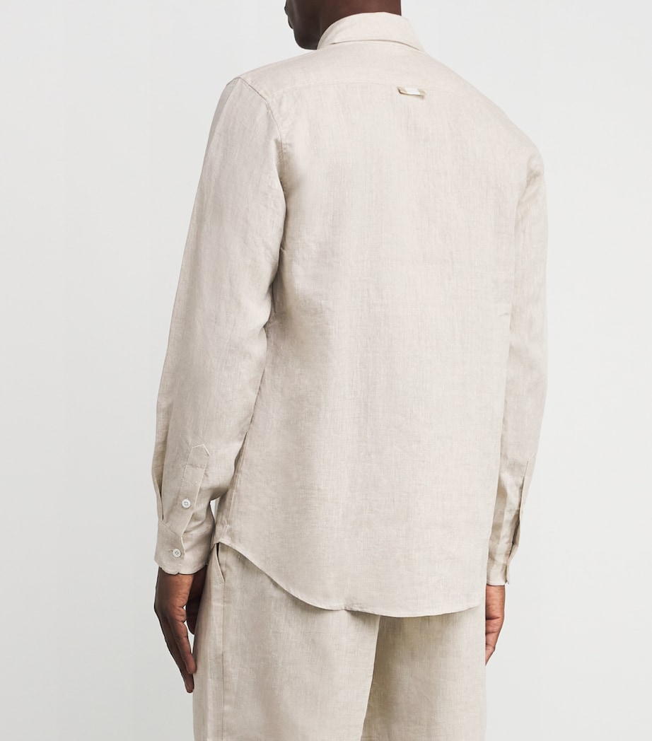 CHÉ Mens Linen Shirt Oat Image 4