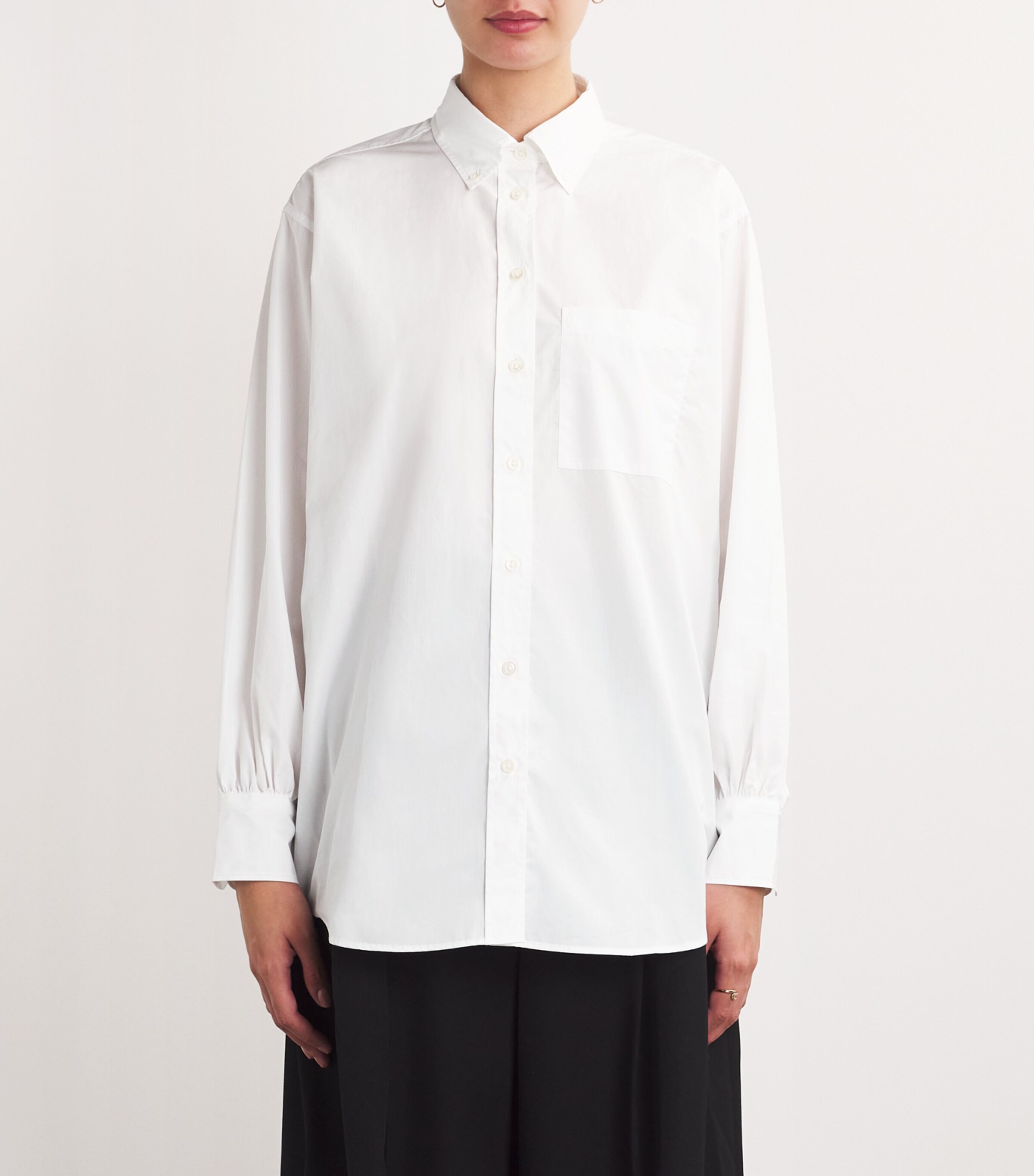 FRAME Womens Cotton Monday Shirt White Image 3