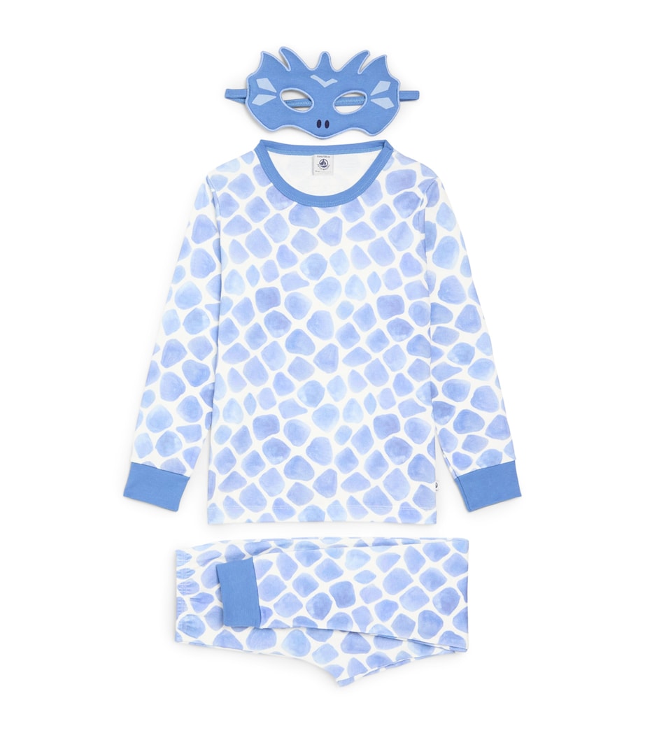 Petit Bateau Cotton Dragon Pyjamas and Mask Set (3-12 Years) Image 1