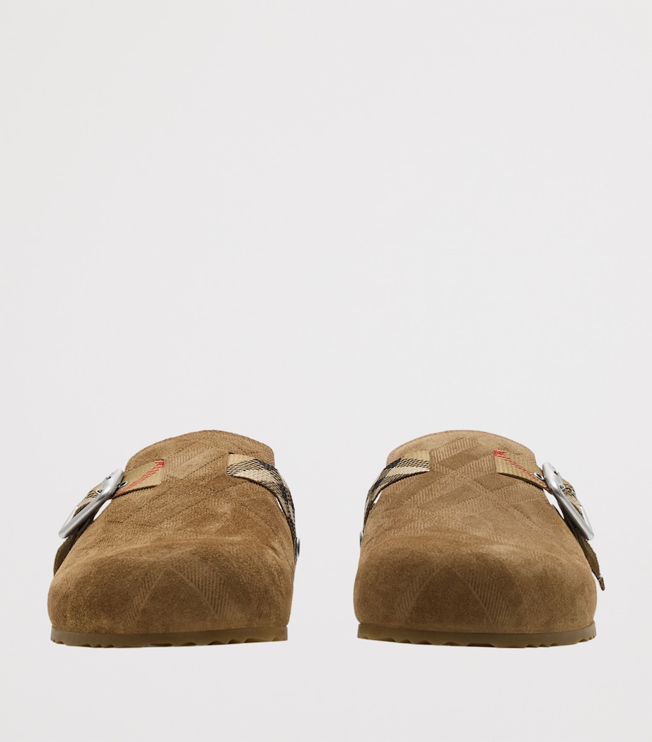 Suede Check-Trim Urchin Clogs JUTE Image 3