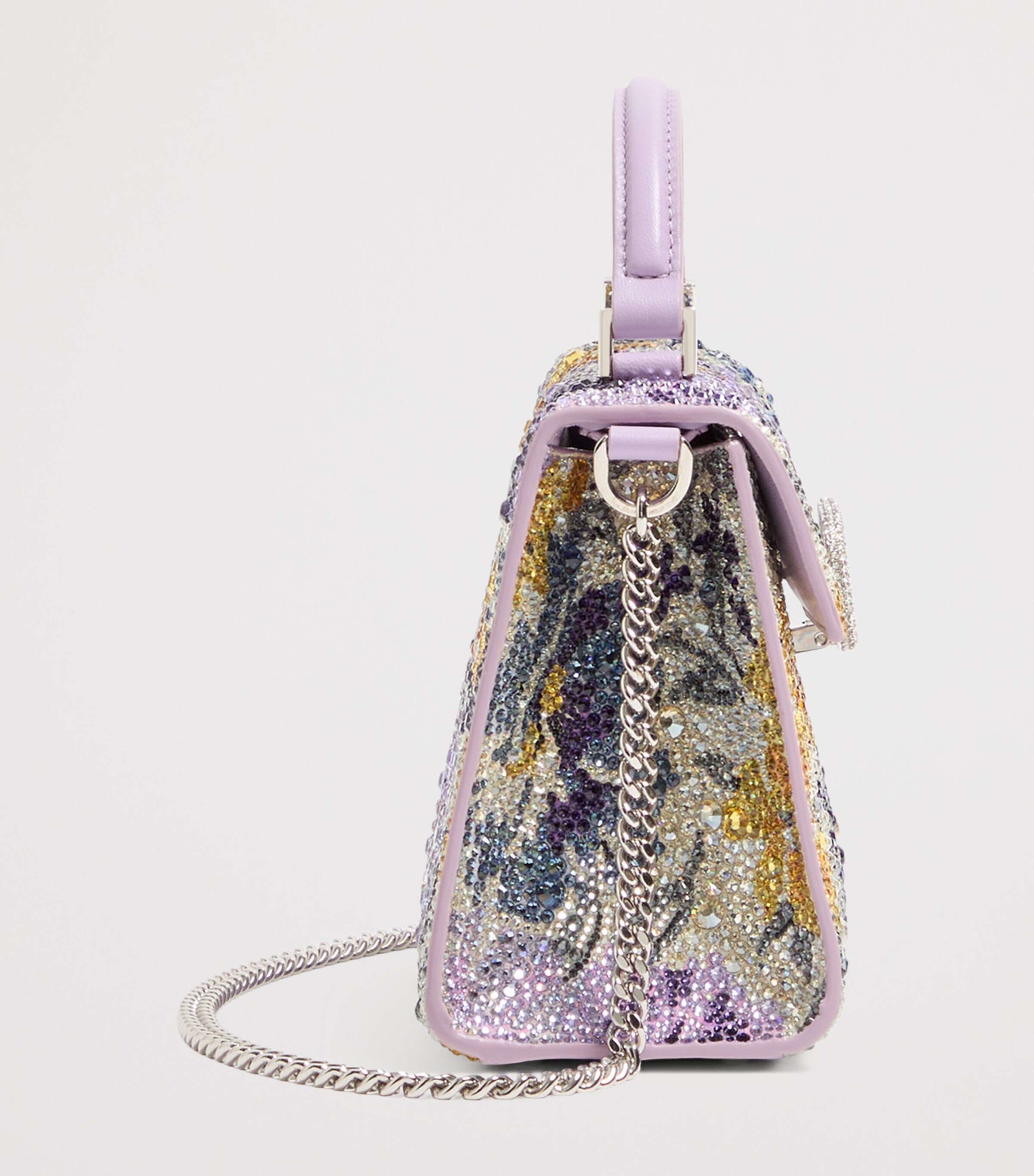 Valentino Garavani Mini Leather Embellished VSLING Top-Handle Bag Dak Image 3