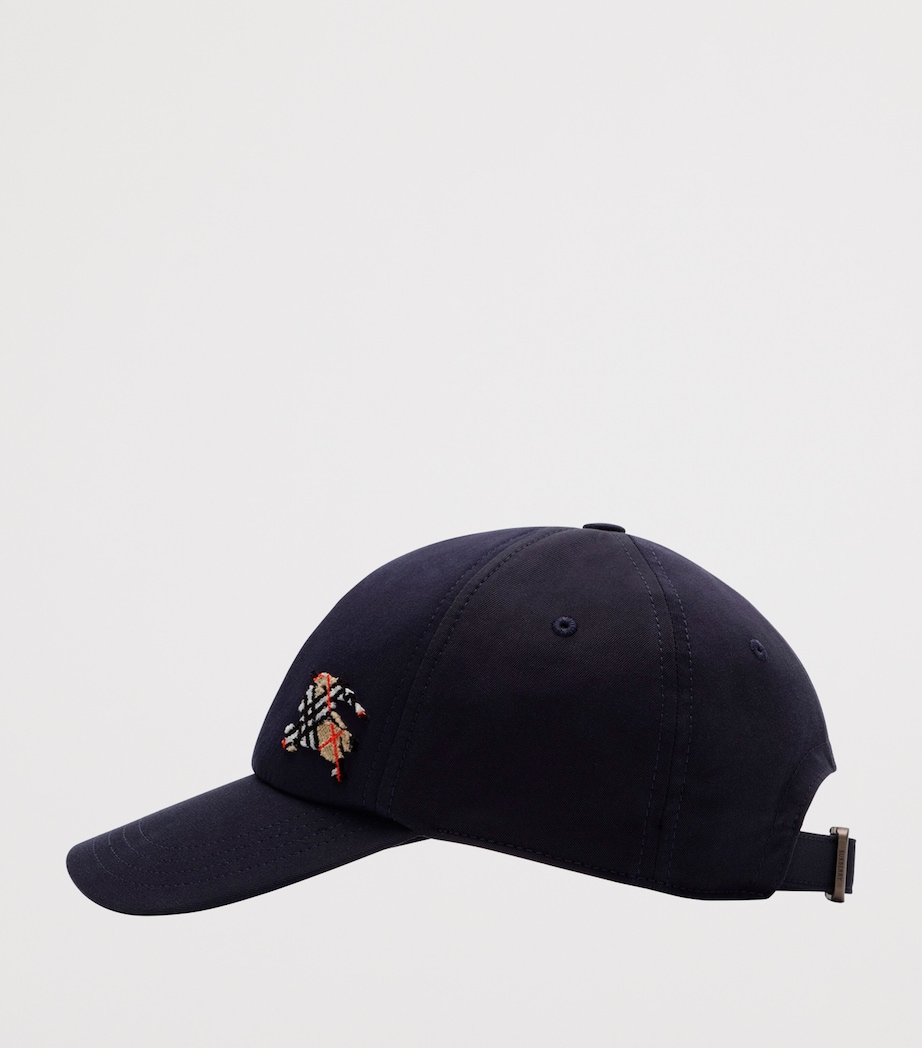 Burberry Tropical Gabardine Knight Baseball Cap Navy Image 3