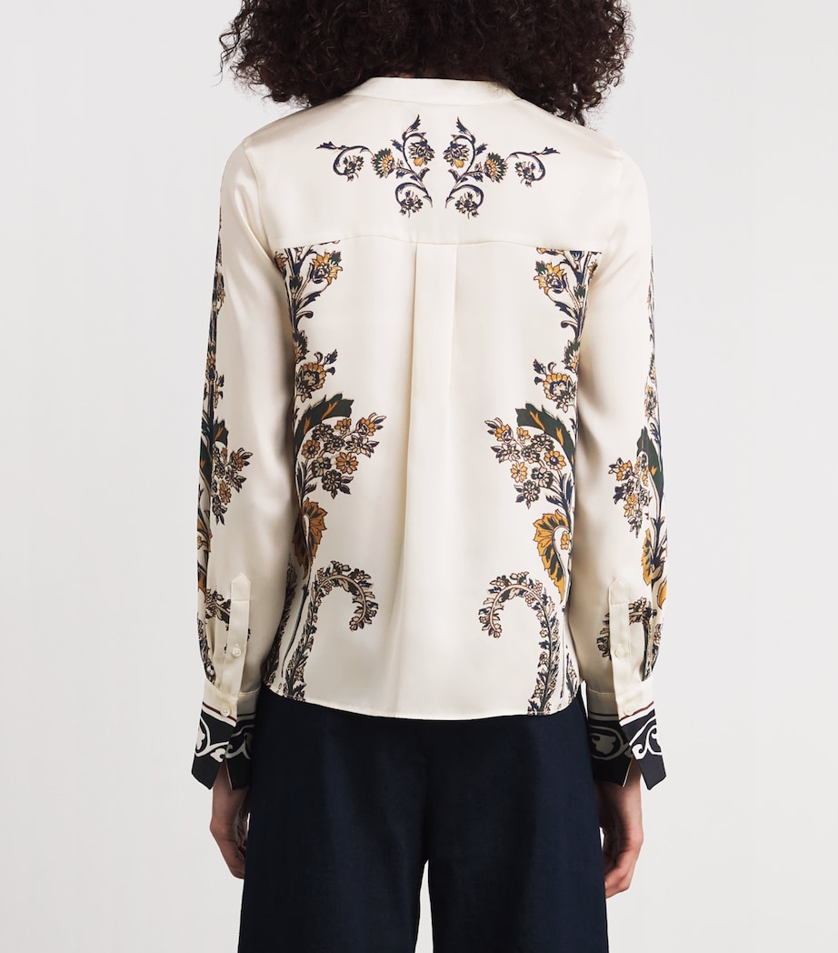 Twill Hoku Floral Print Blouse W0478 ECRU MULTI Image 4