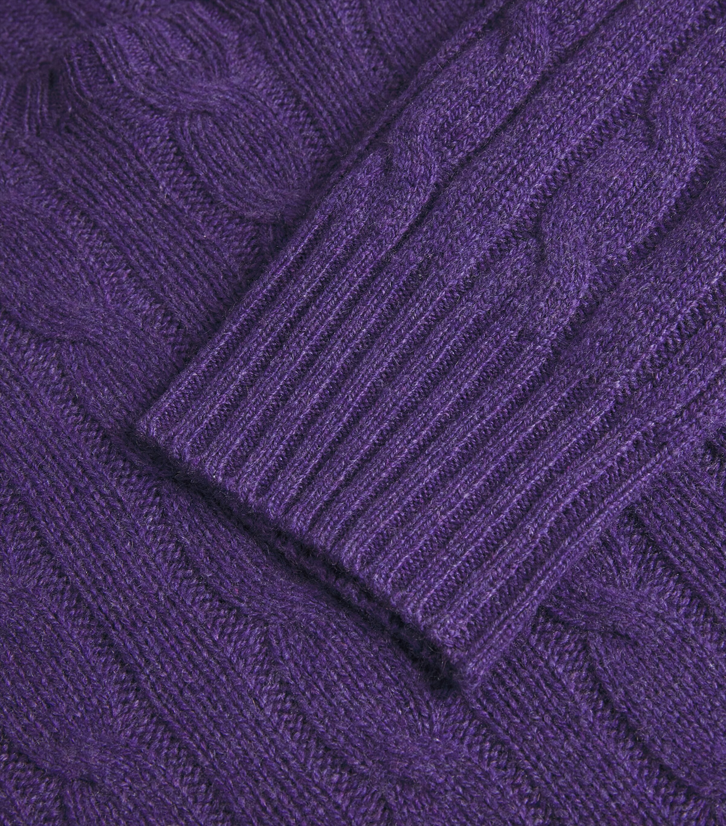 Polo Ralph Lauren Mens Cashmere Cable-Knit Sweater Purple Image 5