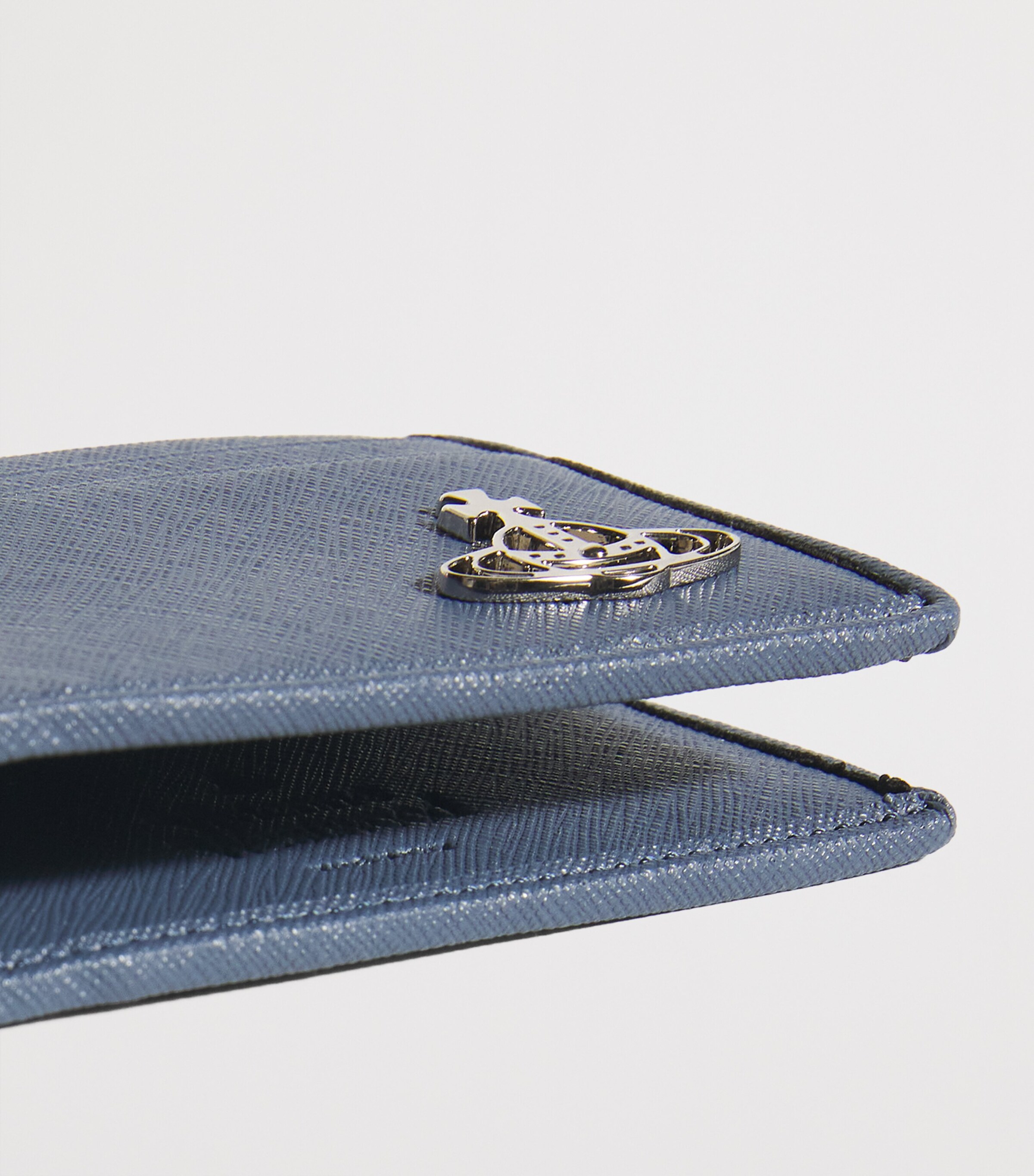Vivienne Westwood Saffiano Leather Card Holder Denim Blue Image 4