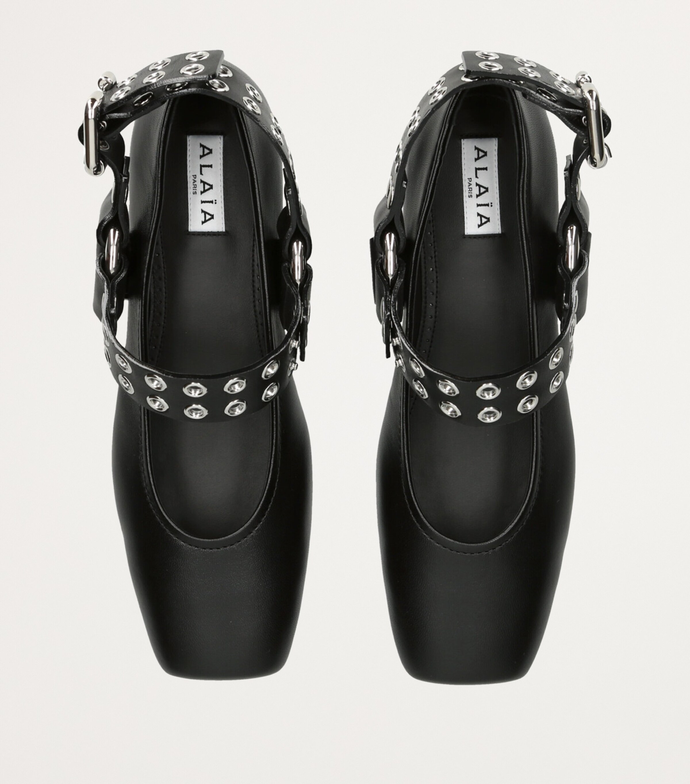 【ALAIA直営店】BALLERINES BIKER EN CUIR Alaïa Leather Biker Ballet Flats | Harrods US