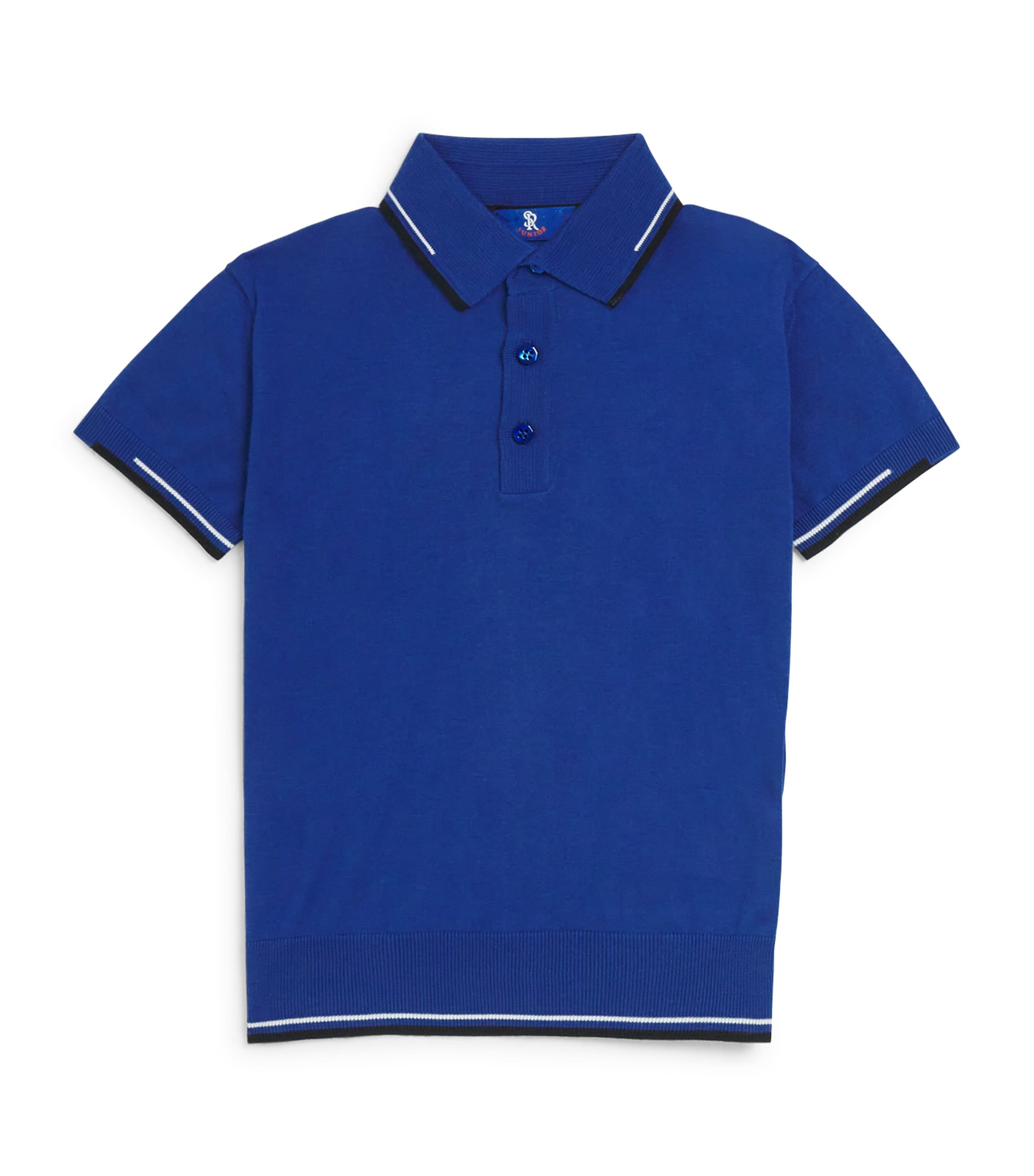 Stefano Ricci Kids Cotton Polo Shirt (6-16 Years) C. Navy Image 1