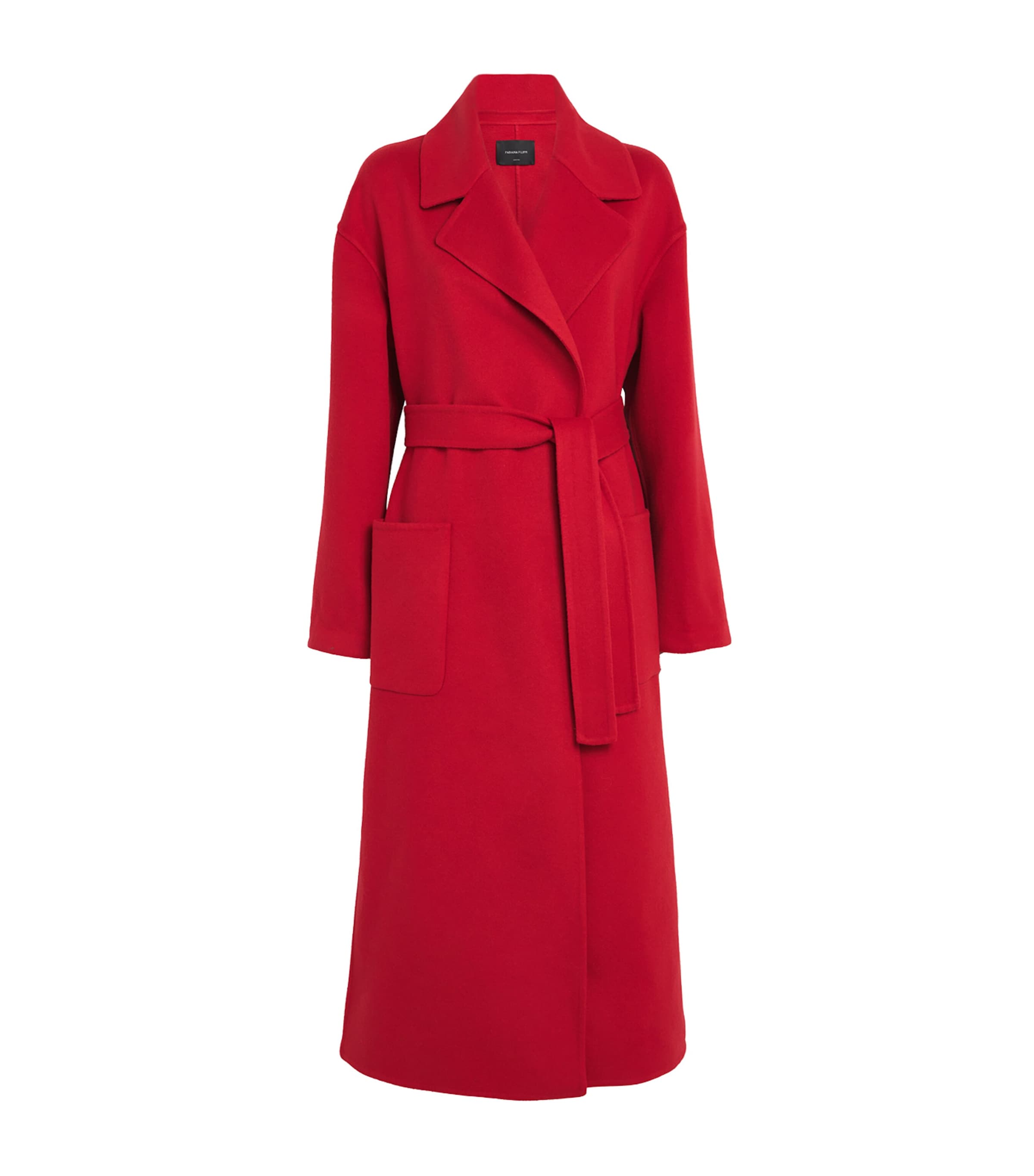 Fabiana Filippi Wool-cashmere Wrap Coat In Red