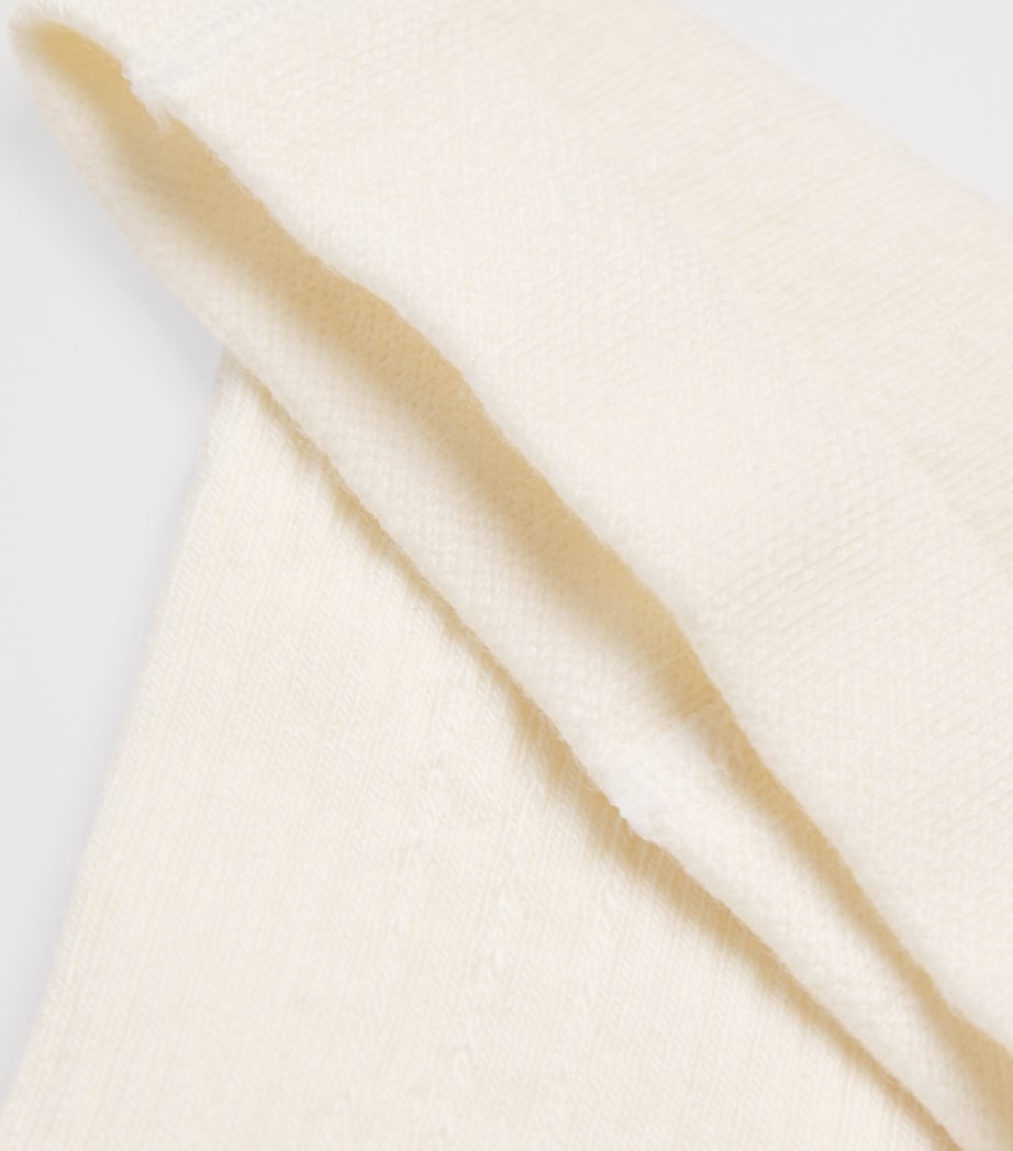 Louise Misha Cotton-Blend Ribbed Chukata Tights Cream Image 3