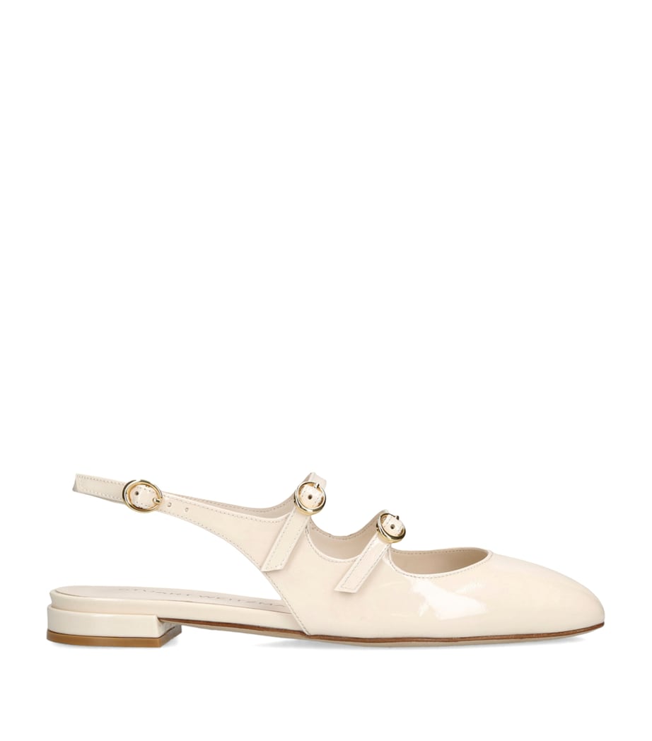 Benni MJ Slingback Flats WHITE Image 1