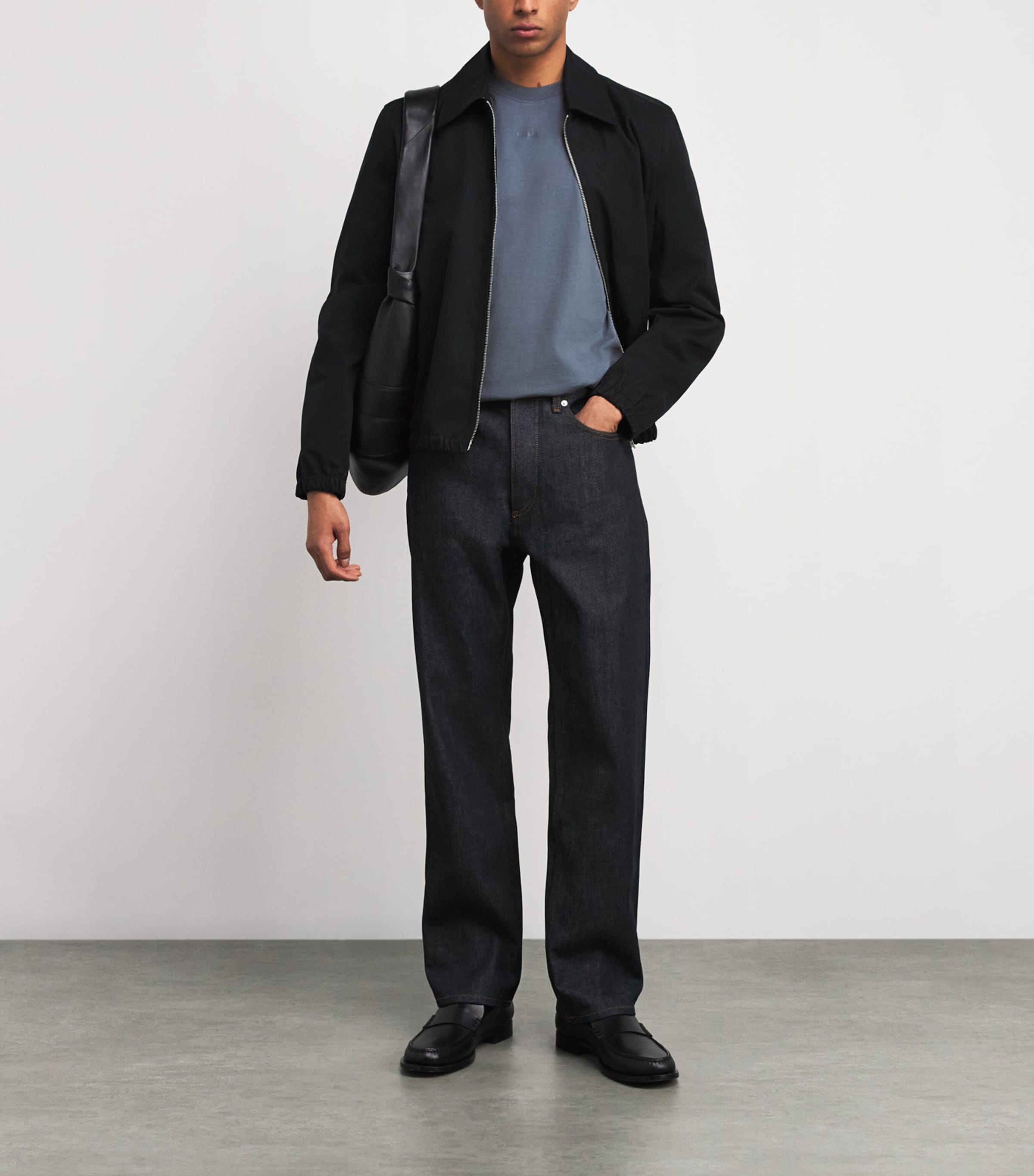 Organic Cotton Logo T-Shirt GREY / BLU Image 2