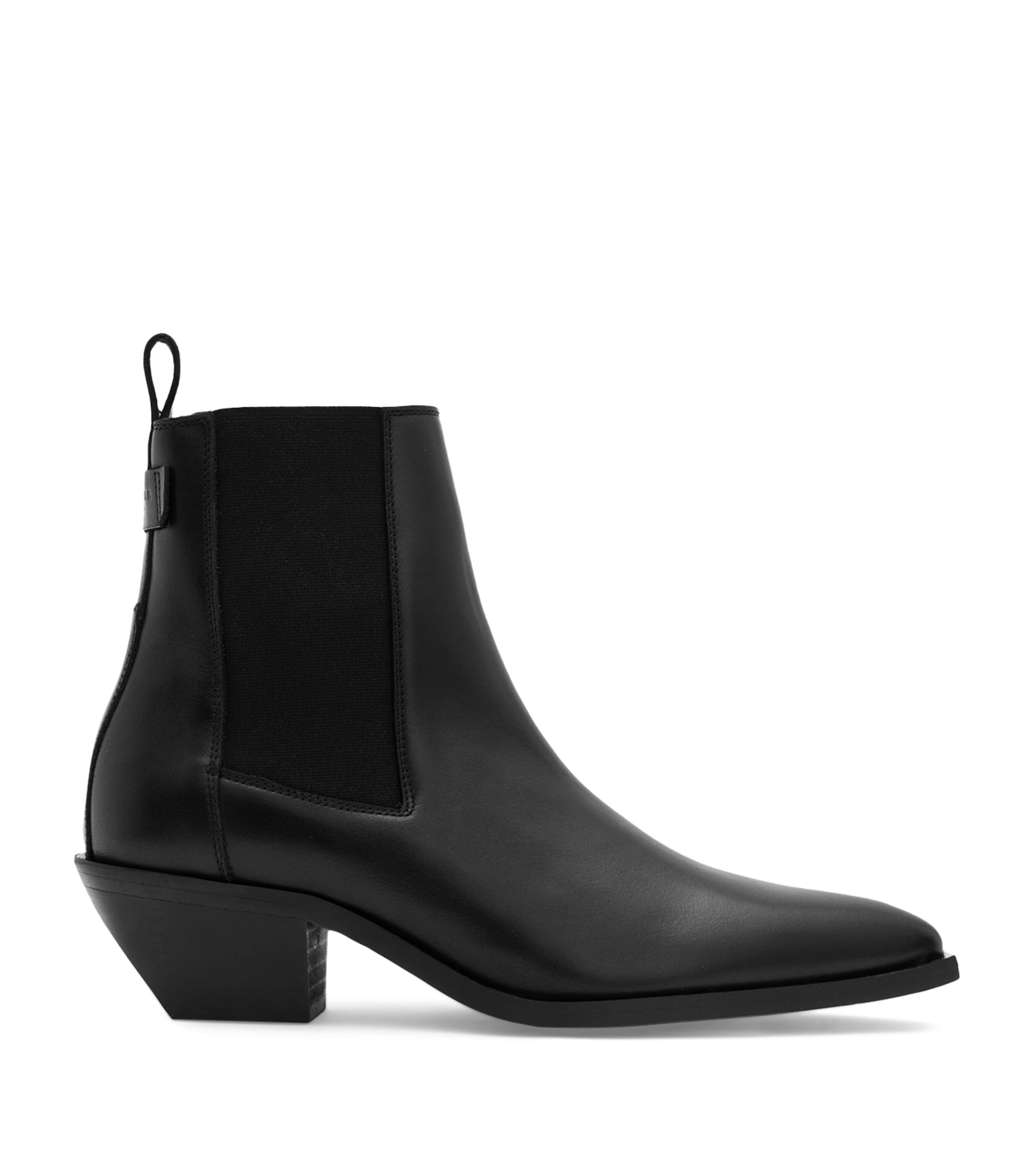 Shop Allsaints Leather Fox Chelsea Boots 43 In Black