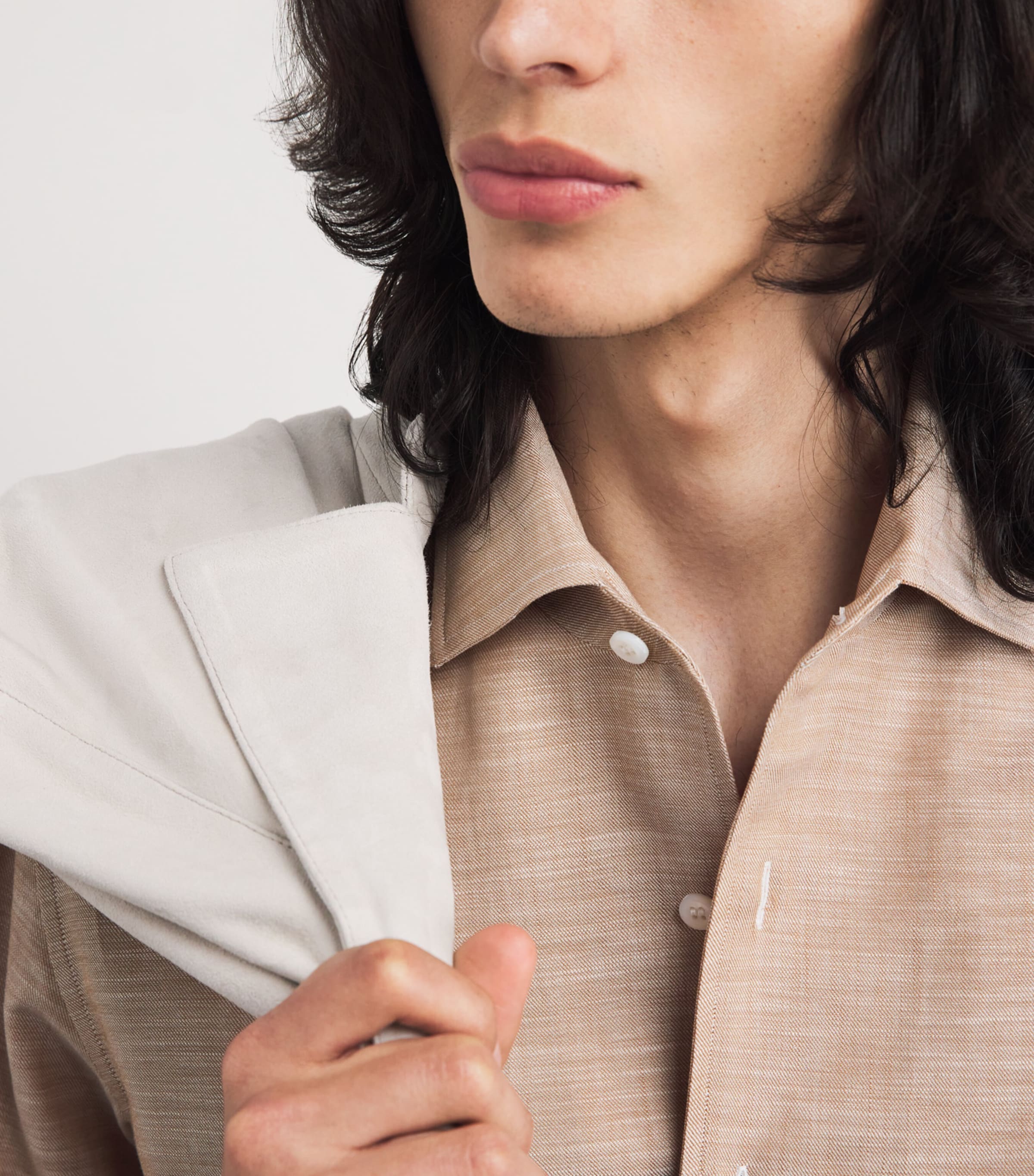 Brioni Mens Cotton Button-Up Shirt Image 3