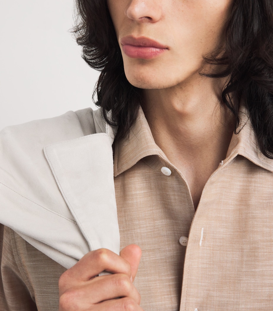 Brioni Mens Cotton Button-Up Shirt Image 3