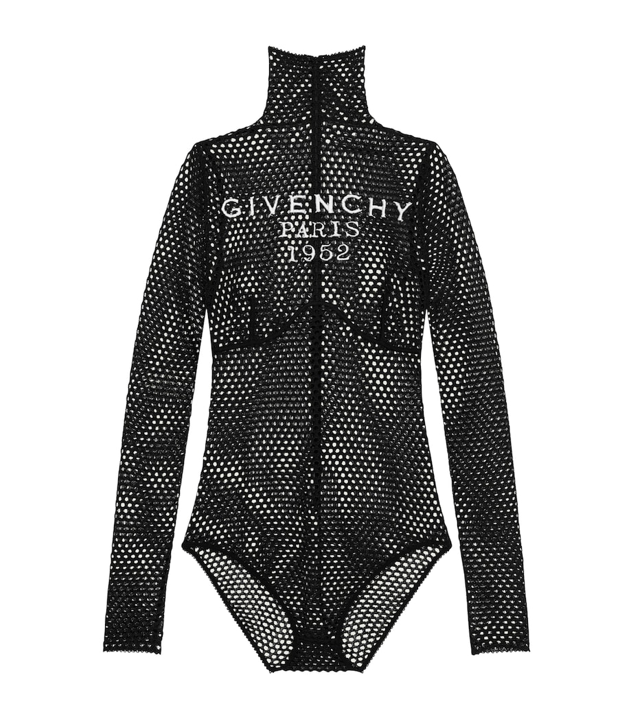Mesh Logo Bodysuit BLACK Image 1