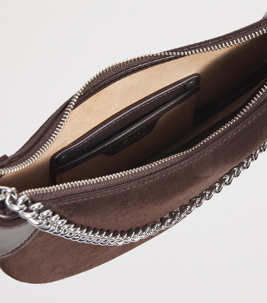 Small Suede Polo ID Shoulder Bag CHOCOLATE/TOBACCO Image 4